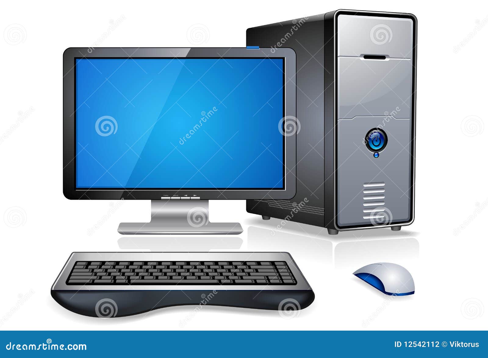 realistic desktop computer