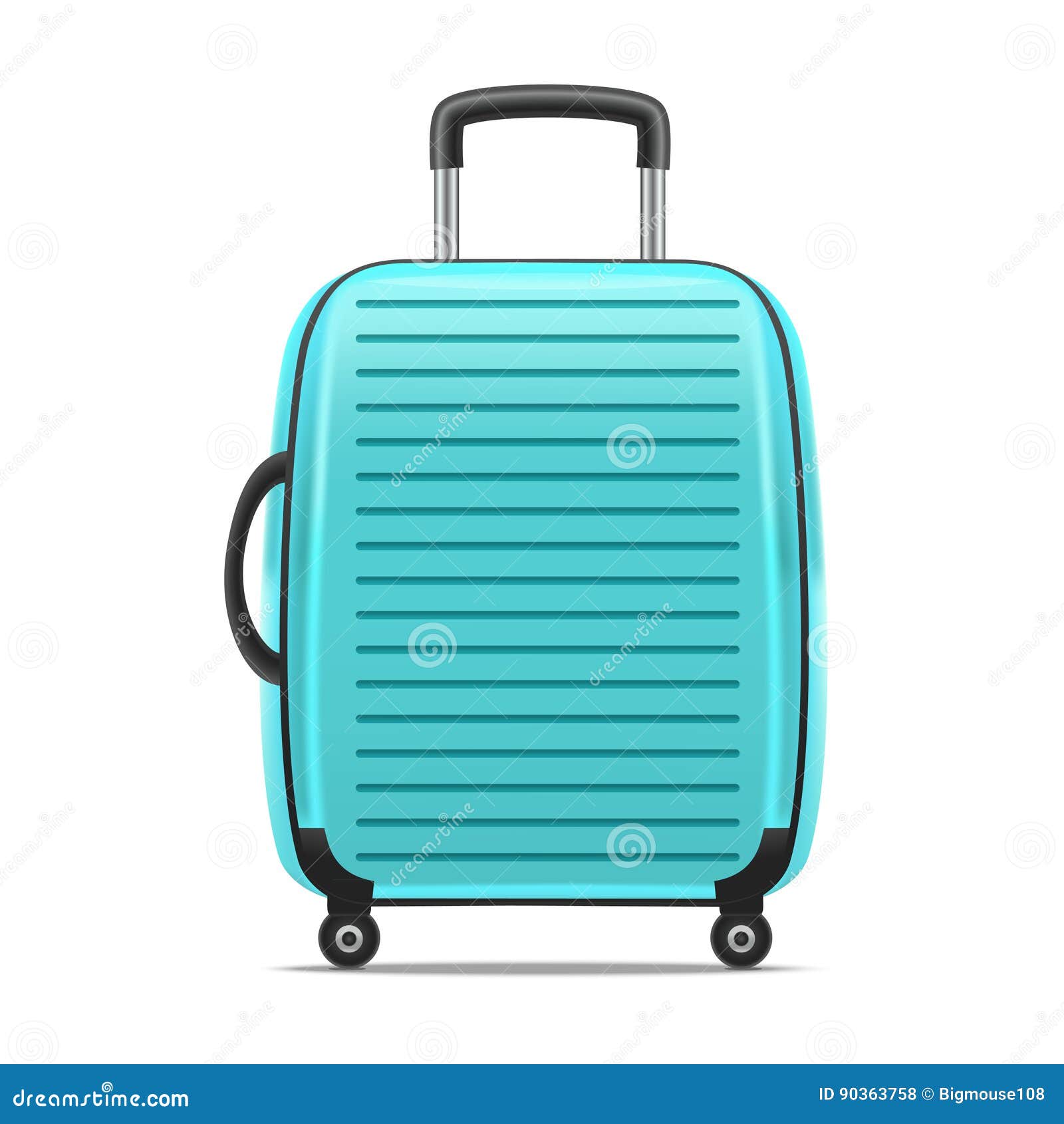 Realistic Detailed Blue Case or Suitcase. Vector Stock Vector ...