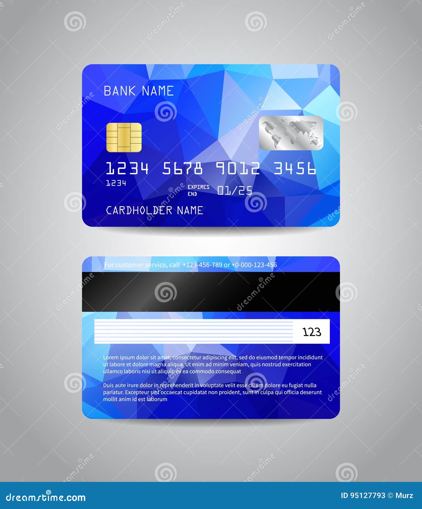 Realistic Detailed Credit Card Stock Vector - Illustration of color ...