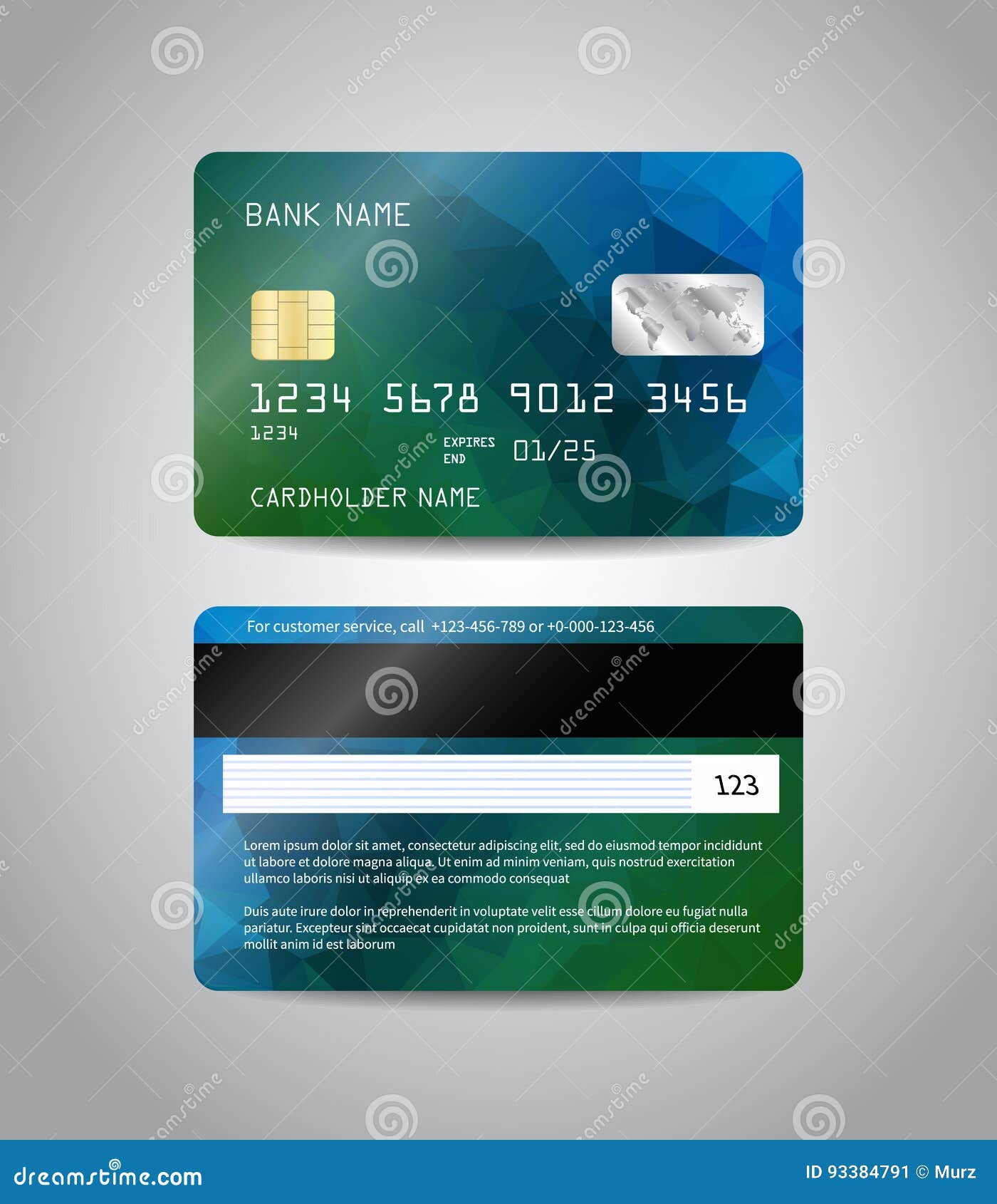 Realistic Detailed Credit Card Stock Vector - Illustration of economy ...