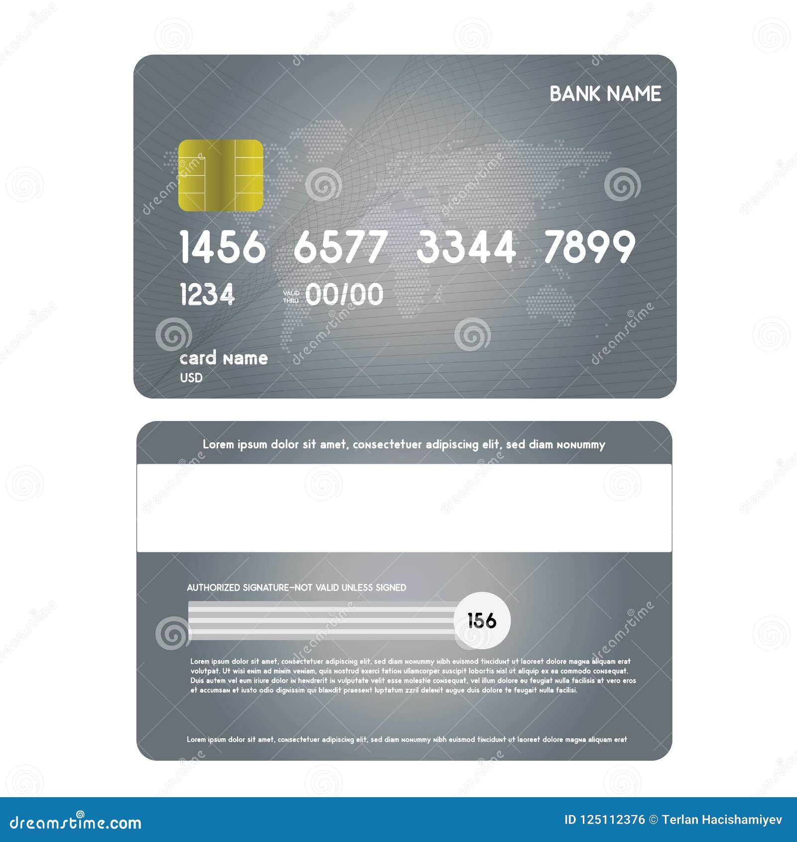 Realistic Detailed Credit Cards Set with Colorful Abstract Design ...