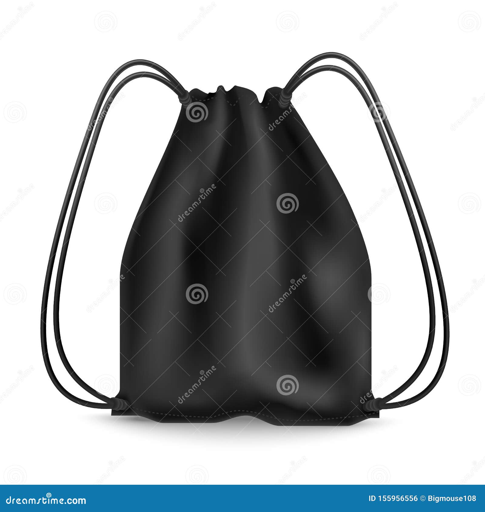 Realistic Detailed 3d Black Blank Sports Backpack Template Mockup ...