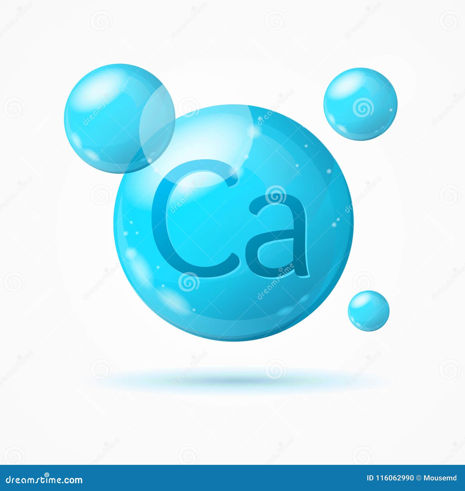 realistic detailed 3d calcium background card. 