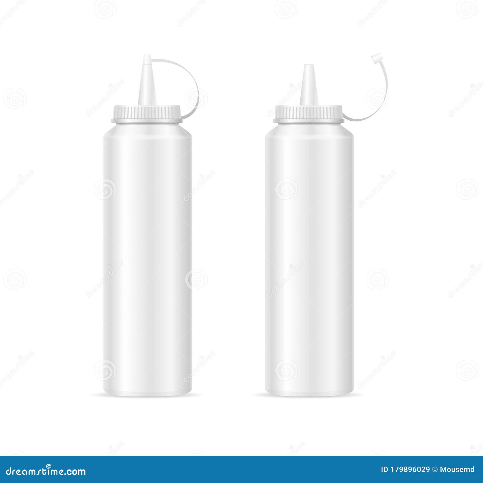 Realistic Detailed 3d Mayonnaise Bottle Set. Vector Stock Vector