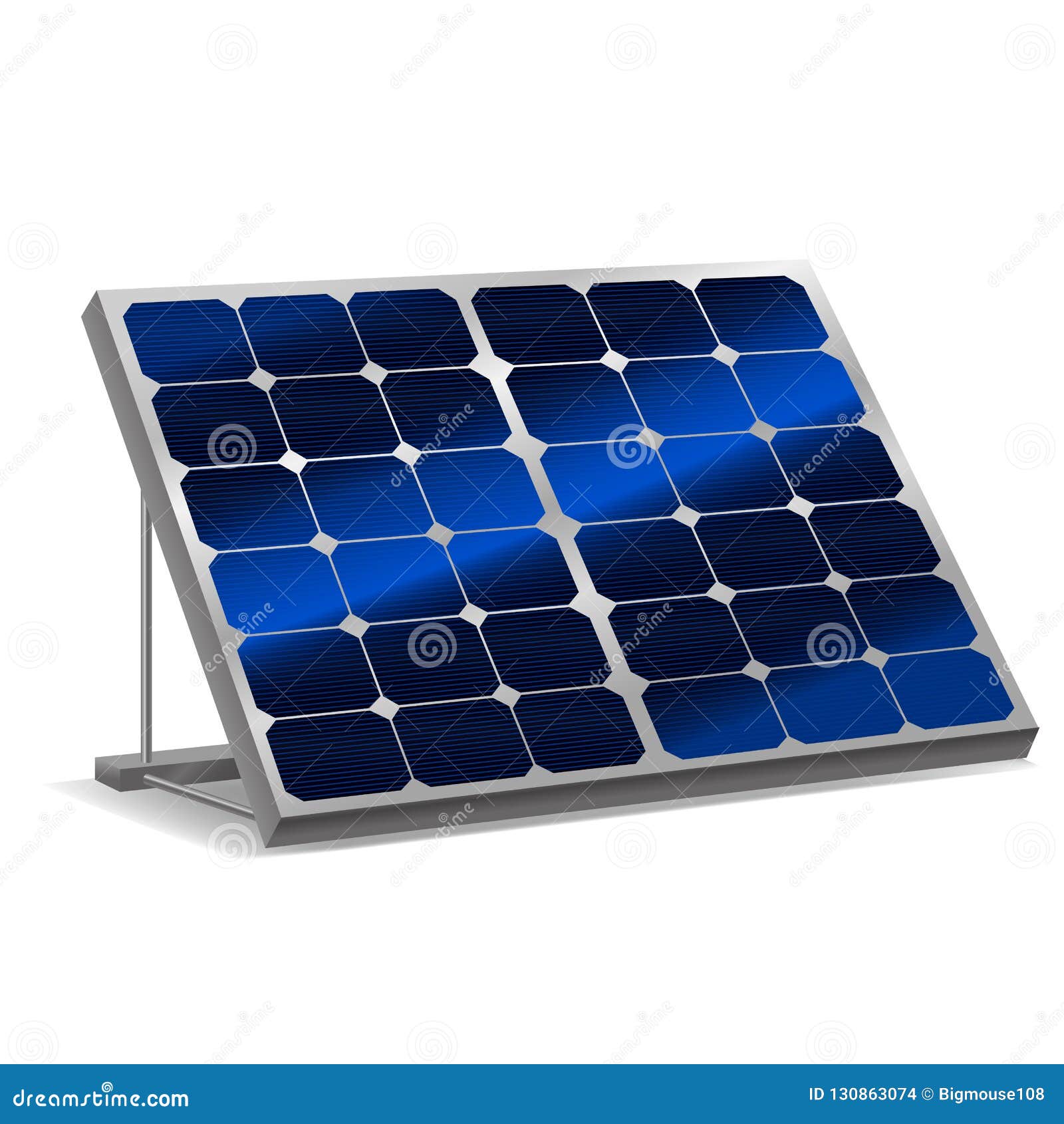 Realistic Detailed 3d Solar Panels With Shadow. Vector Stock Vector Illustration of panel