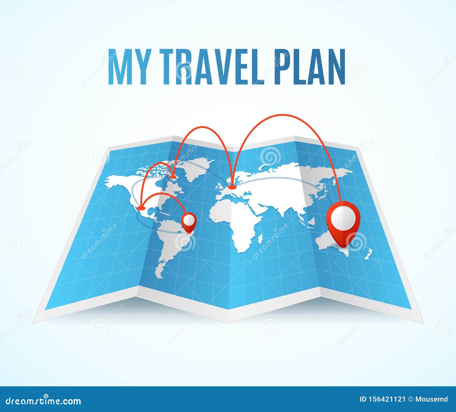 travel plan on map