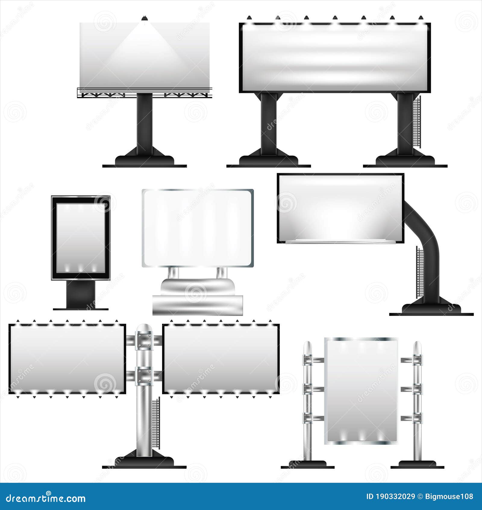 Download Closeup Empty Mockup Billboard Cartoon Vector ...