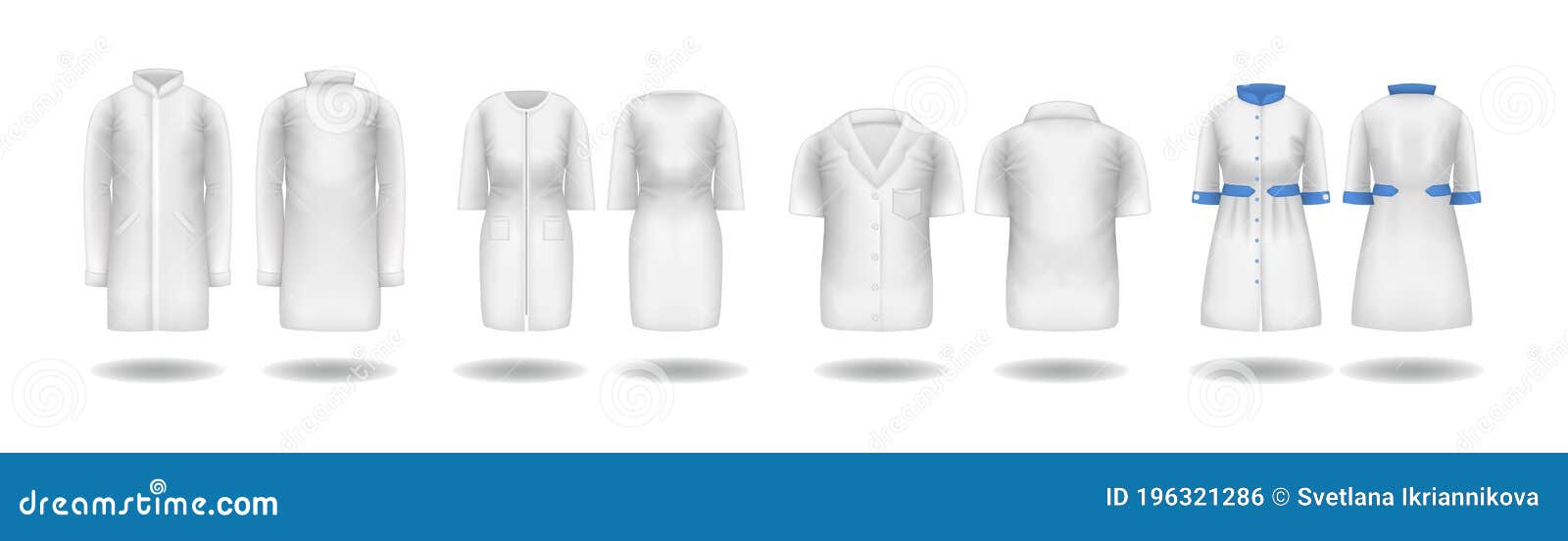 Download Realistic Doctor Coat Mock Up. Lab Uniform, Medical Clothes Stock Illustration - Illustration of ...