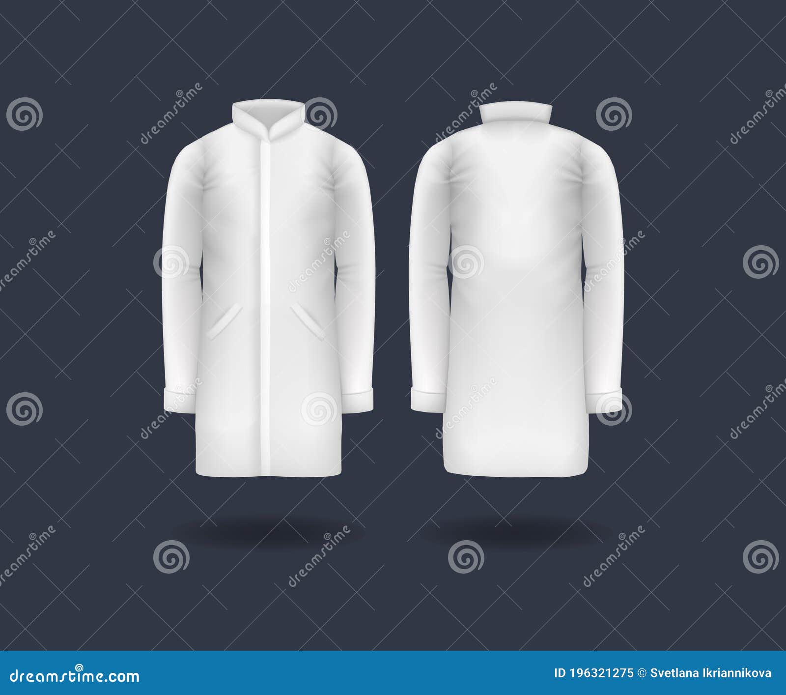 Download Realistic Doctor Coat Mock Up. White Male Medical Gown, Lab Uniform, Doctor Medical Laboratory ...