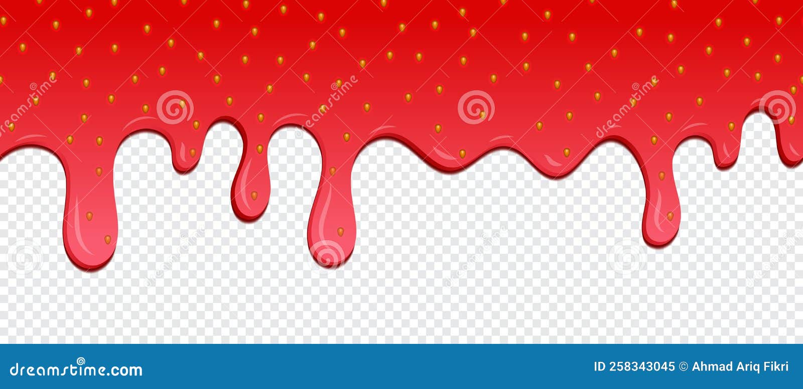 Realistic Drops of Strawberry Jam. Strawberry Background Jam Vector