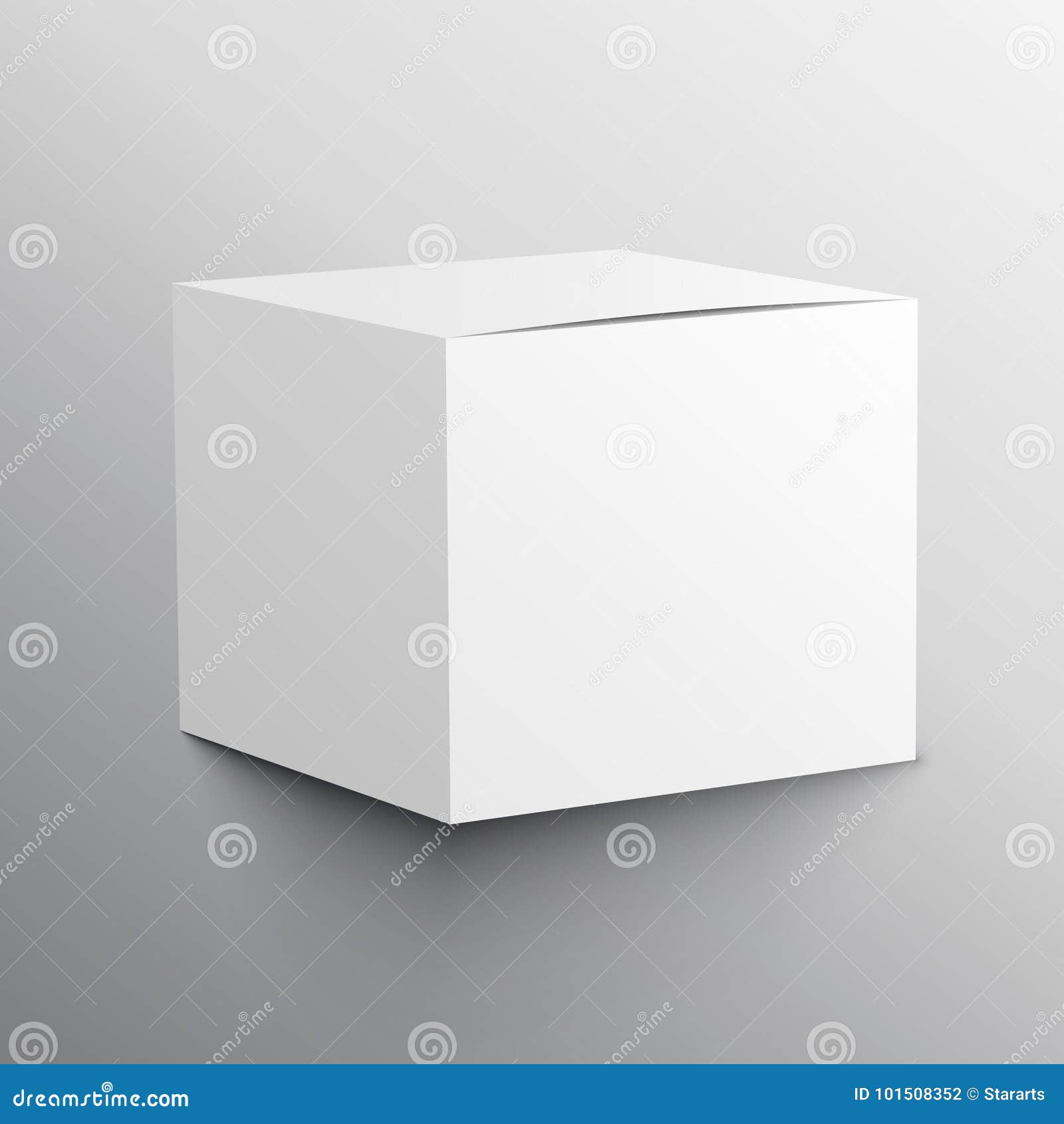 Download Realistic Empty Box Mockup Template Design Stock Vector ...
