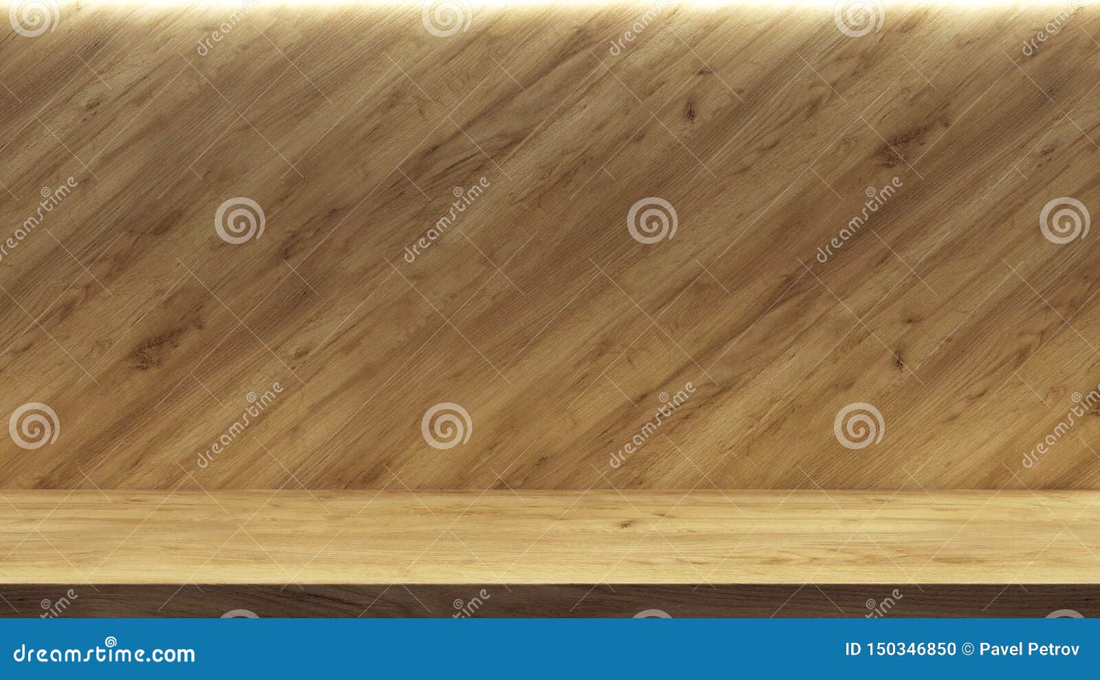 Download Realistic Empty Shelf For Promotion Design. Presentation Template. Space Background. Blank ...