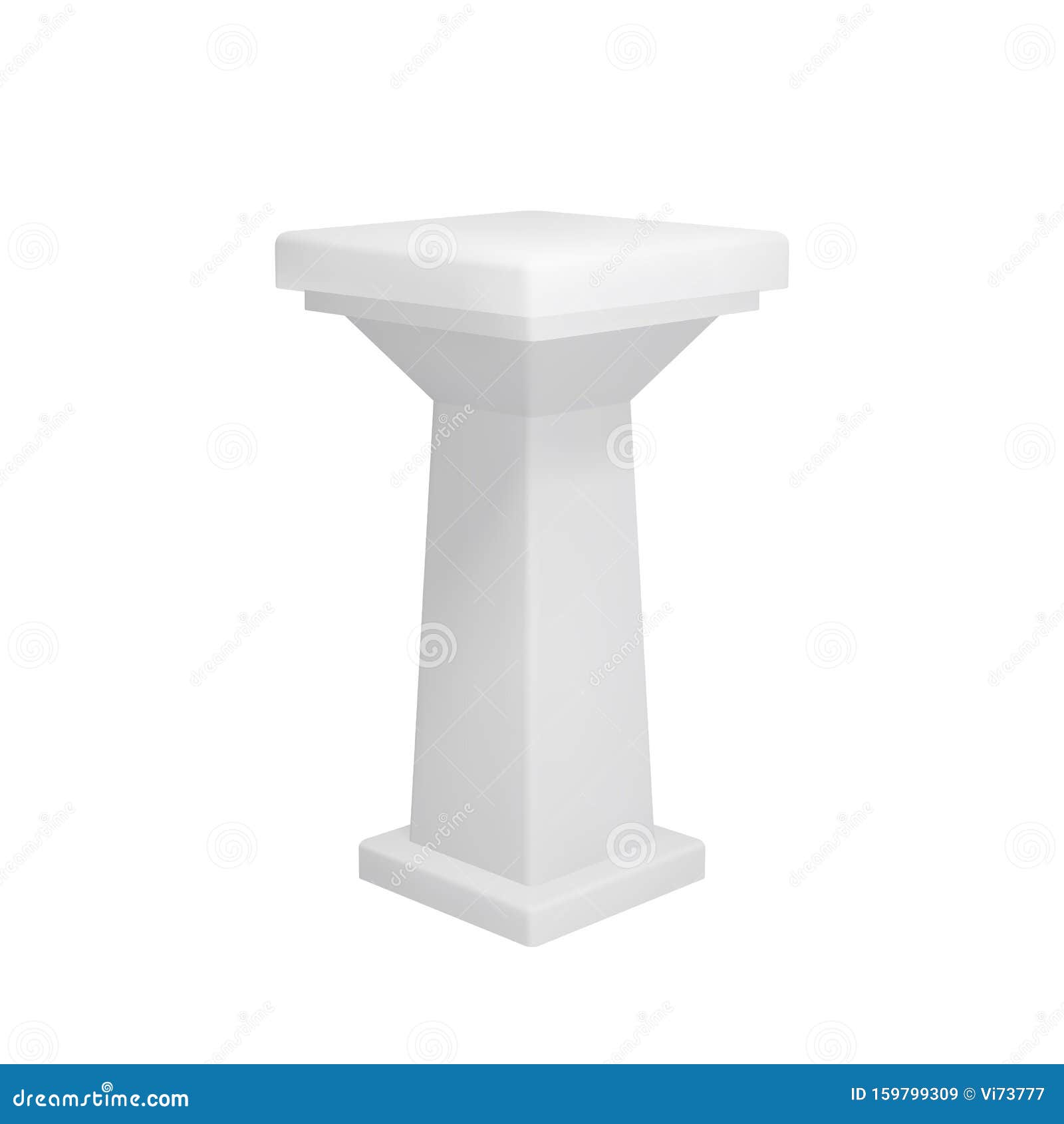 Download Realistic Exhibition Product Stand. White Vector Square Pedestal Mockup. Stock Vector ...