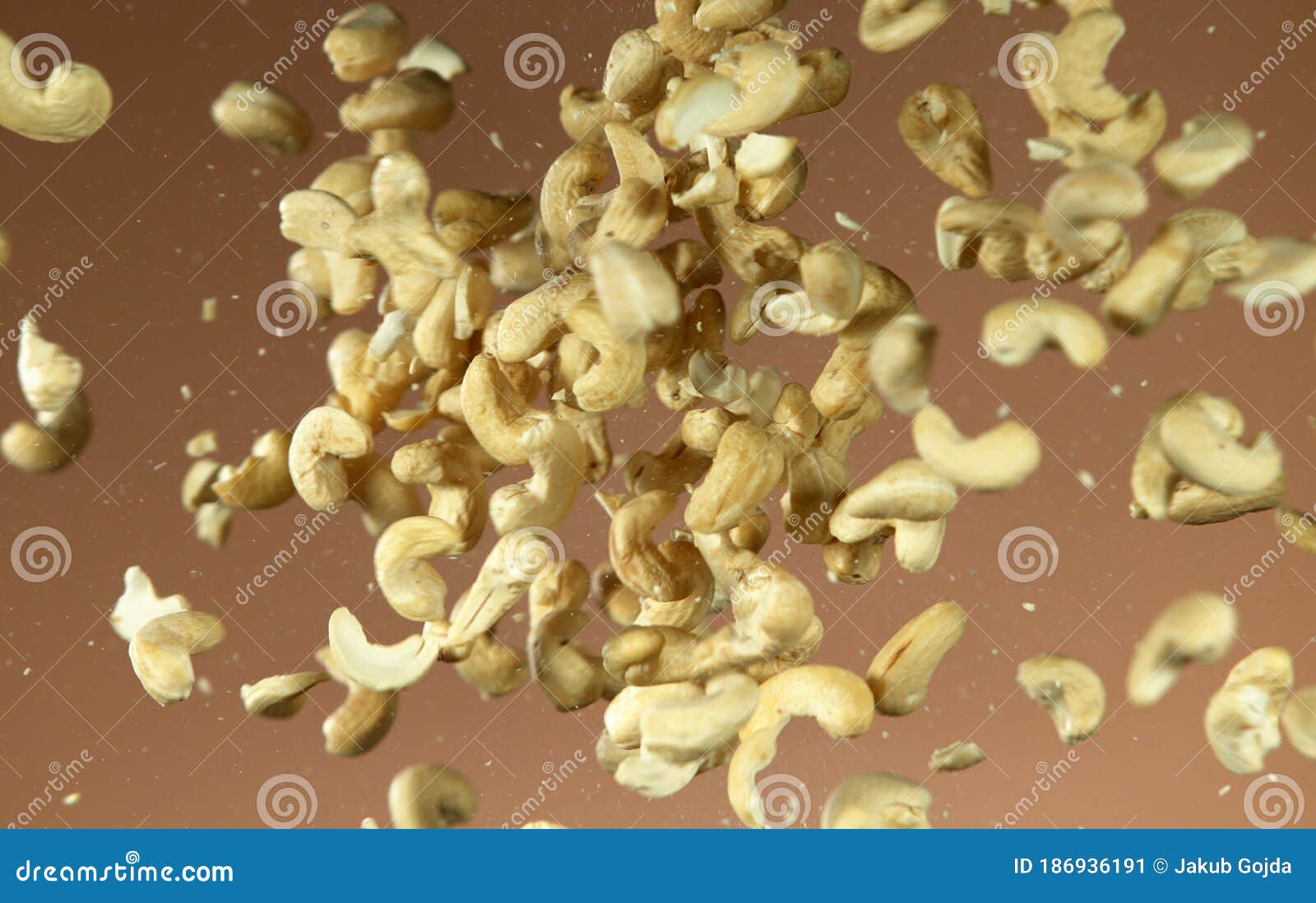 Realistic Freeze Motion of Flying Cashews Stock Image Image of snack