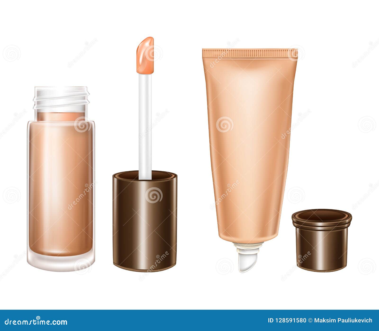 Download 3D Mockup With Cosmetics For Lips Care Stock Illustration - Illustration of dryness, brand ...