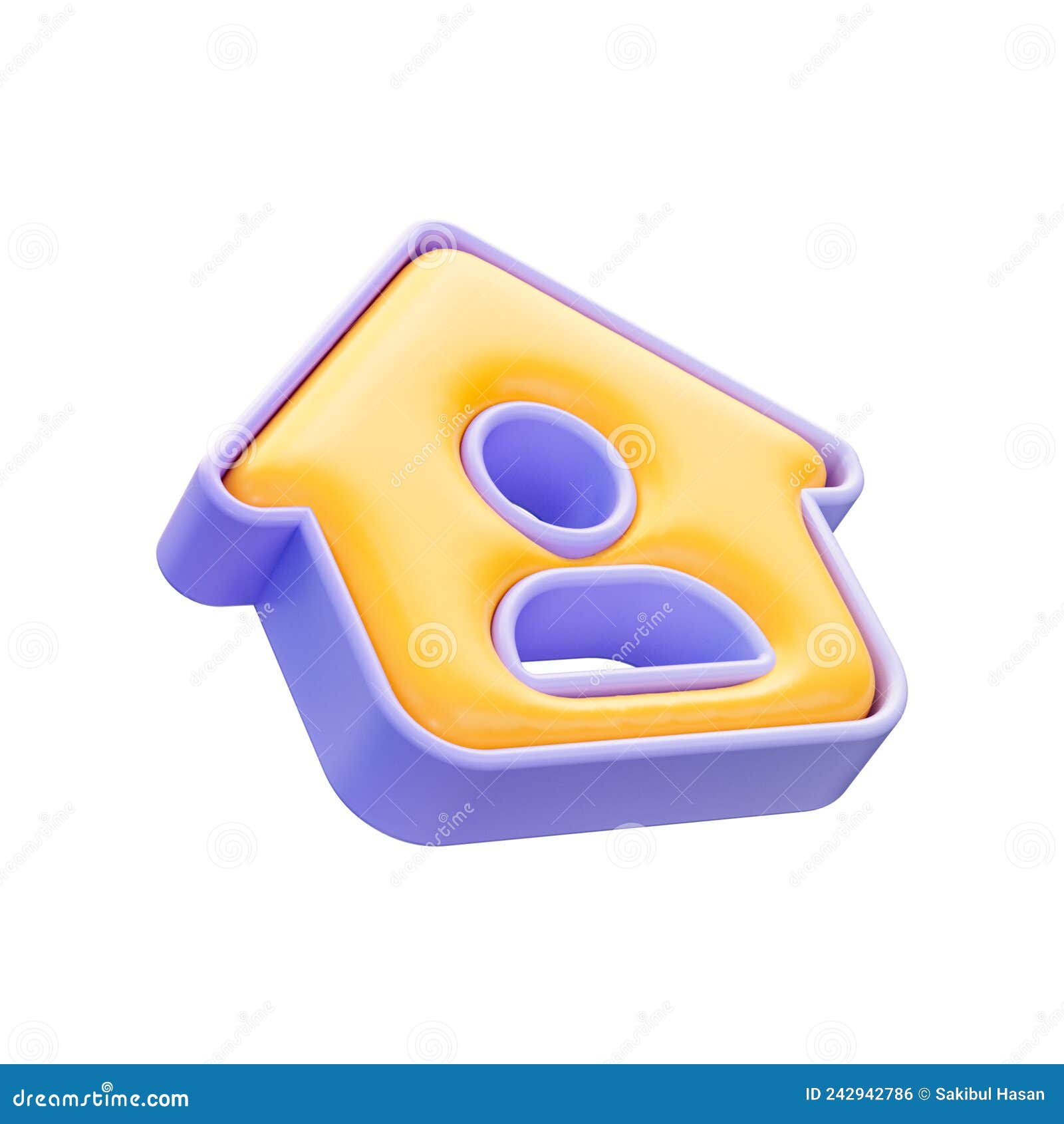 Realistic Glossy User Home Icon 3d Render Concept for Business Website ...