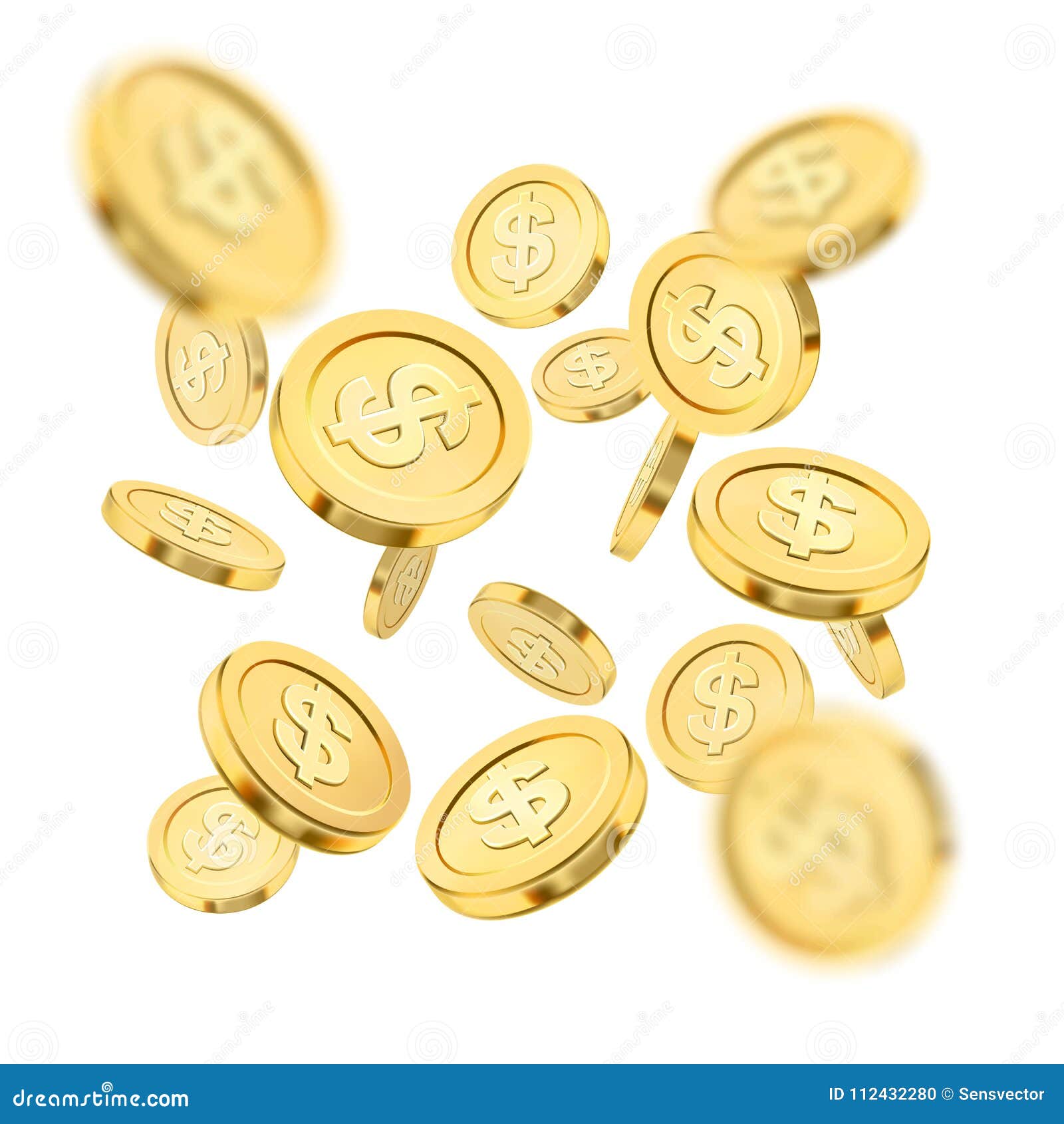 Download Realistic Gold Coin Explosion Or Splash On White Background Rain Of Golden Coins Falling Money Bingo Jackpot Or Stock Vector Illustration Of Element Gambling 112432280