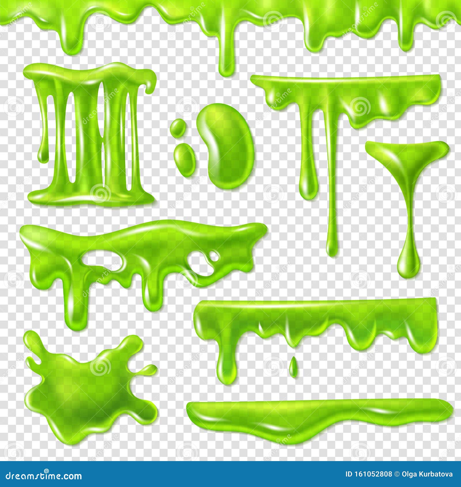 3d realistic green goo slime Royalty Free Vector Image