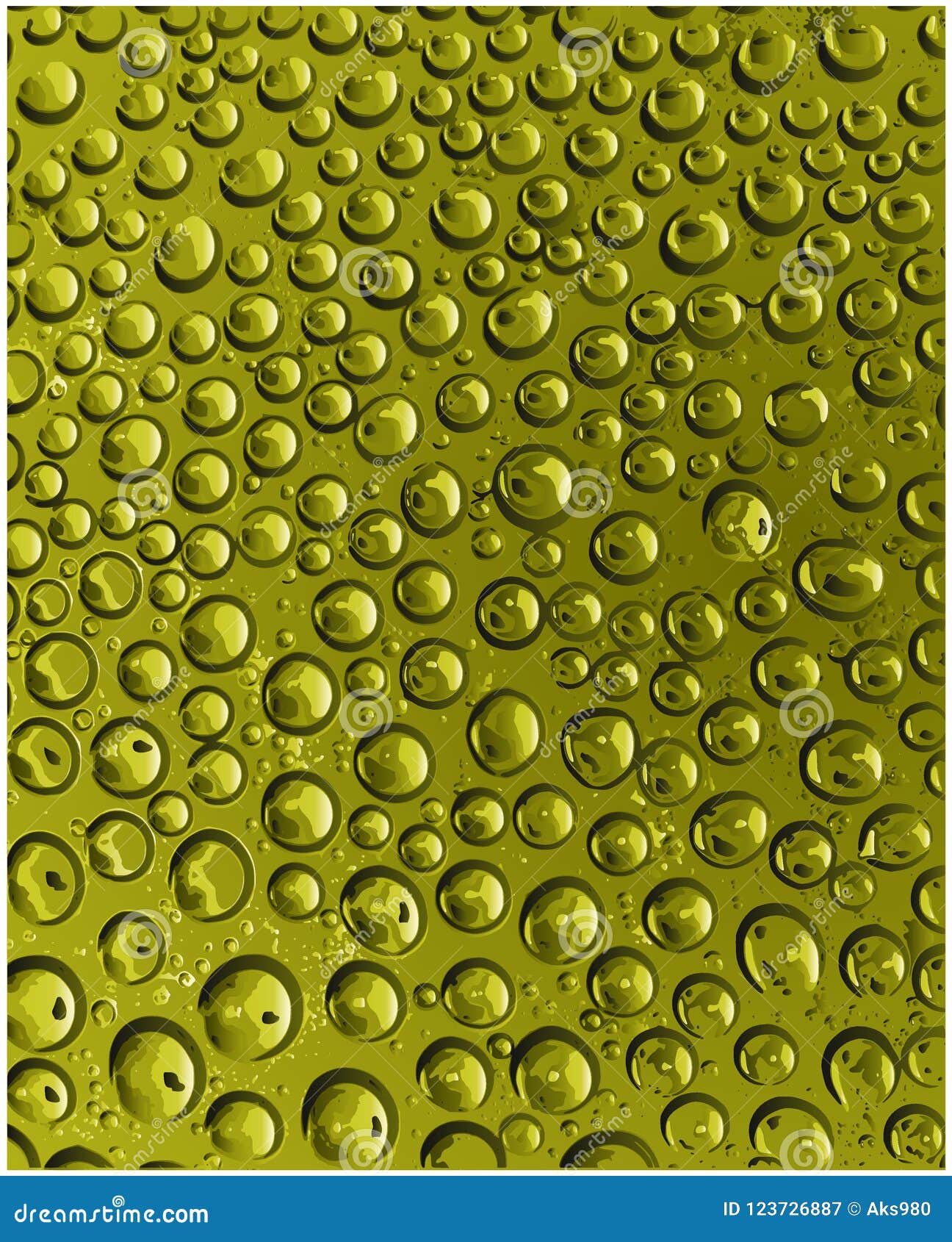 Realistic Green Water Droplets on the Green Background Vector ...