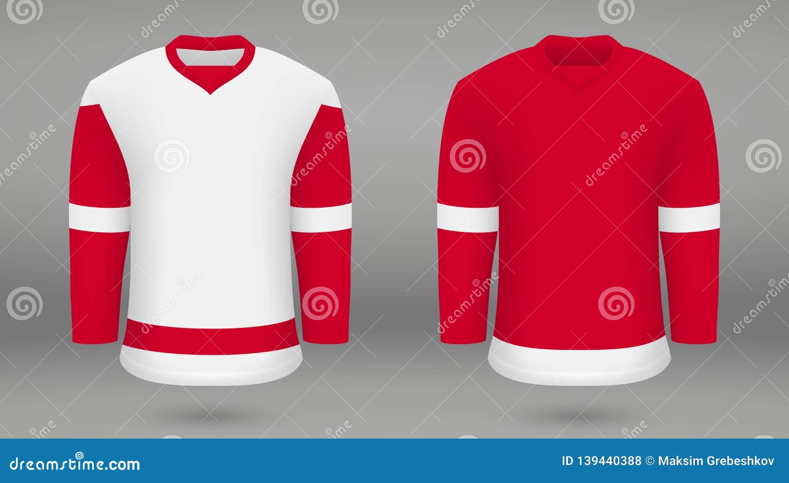 Download Shirt Template Forice Hockey Jersey Stock Illustration Illustration Of Shirt Body 139440388