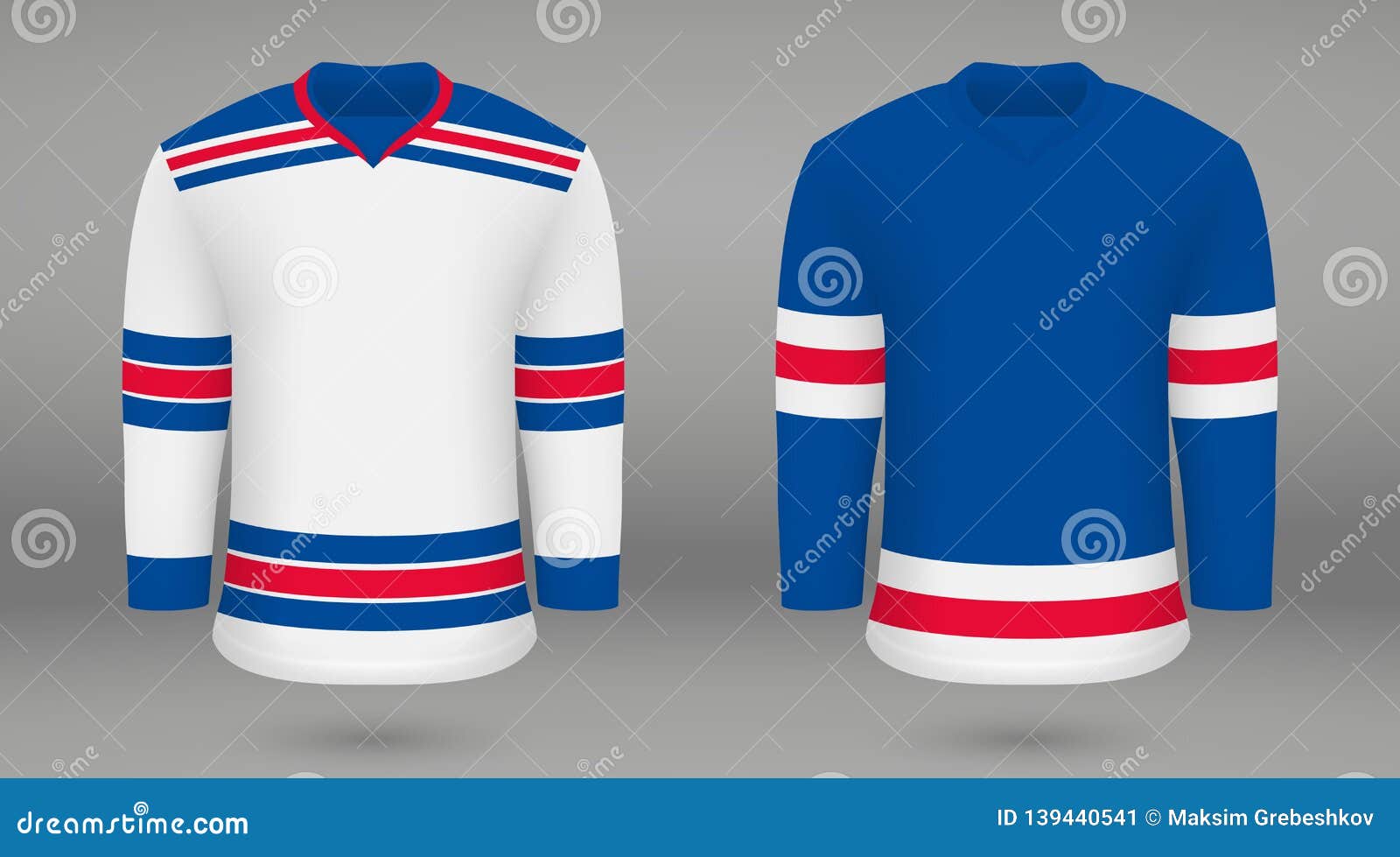 Download Shirt Template Forice Hockey Jersey Stock Illustration Illustration Of Design Club 139440541