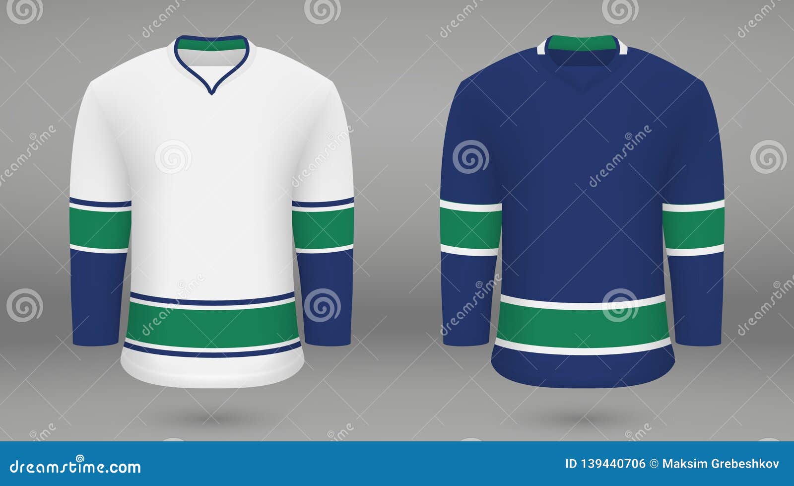 Download Shirt Template Forice Hockey Jersey Stock Illustration Illustration Of Canucks Clothes 139440706