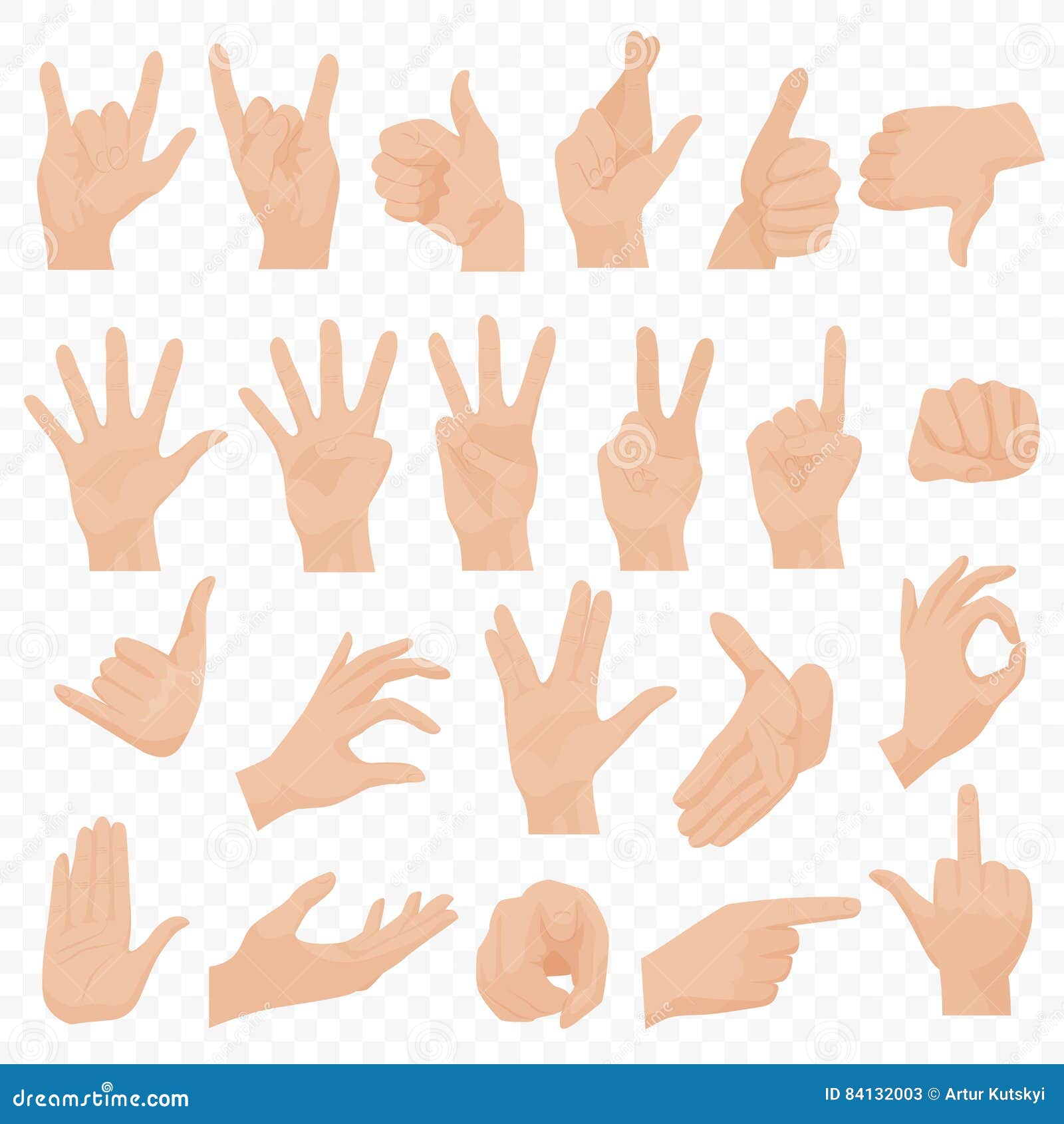 realistic human hands icons and s set. emoji hand icons. different gestures, hands, signals and signs emotions