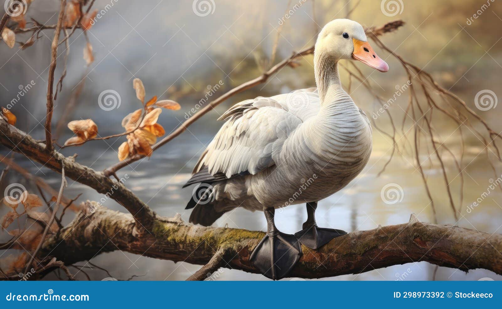 realistic hyper-detailed rendering of a goose and frog