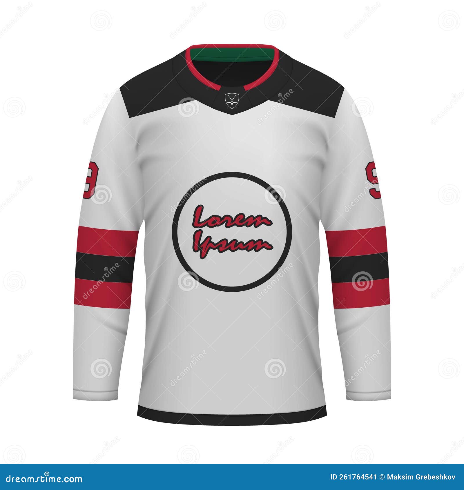 New jersey devils ice hockey team uniform colors Vector Image