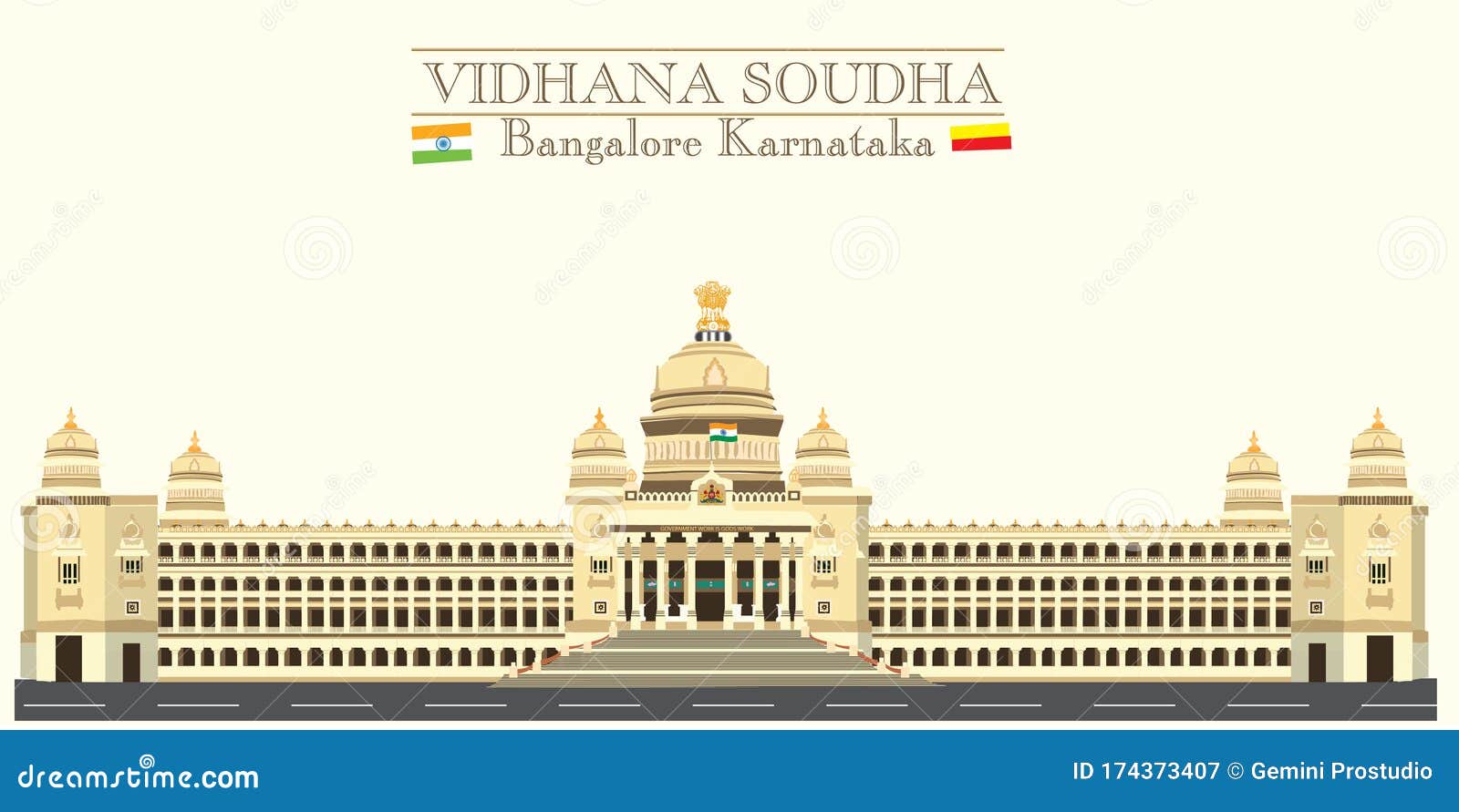 realistic  of vidhana soudha bangalore karnataka india