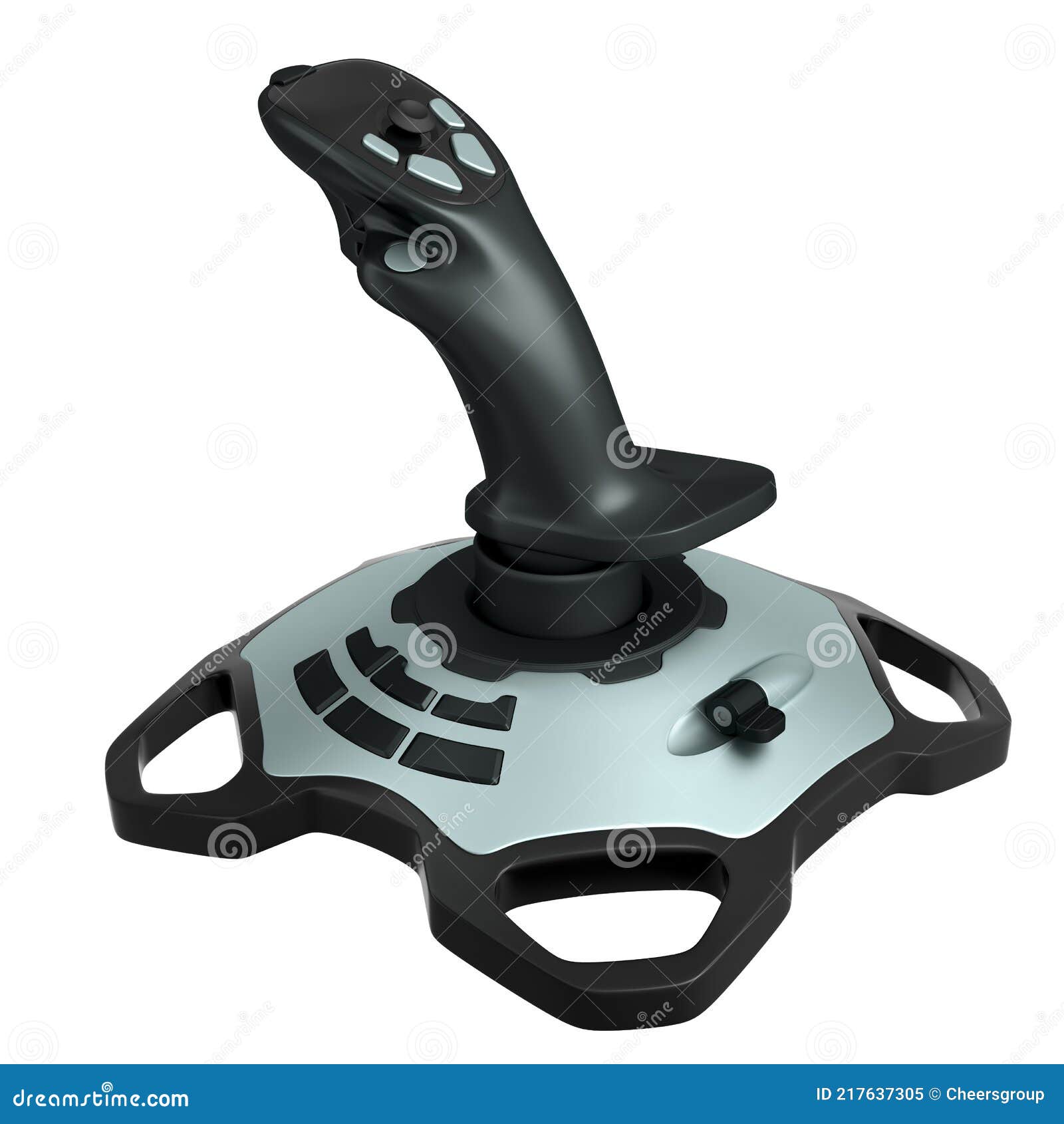 Realistic Joystick for Flight Simulator Isolated on White Background Stock  Image - Image of hardware, steering: 217637305