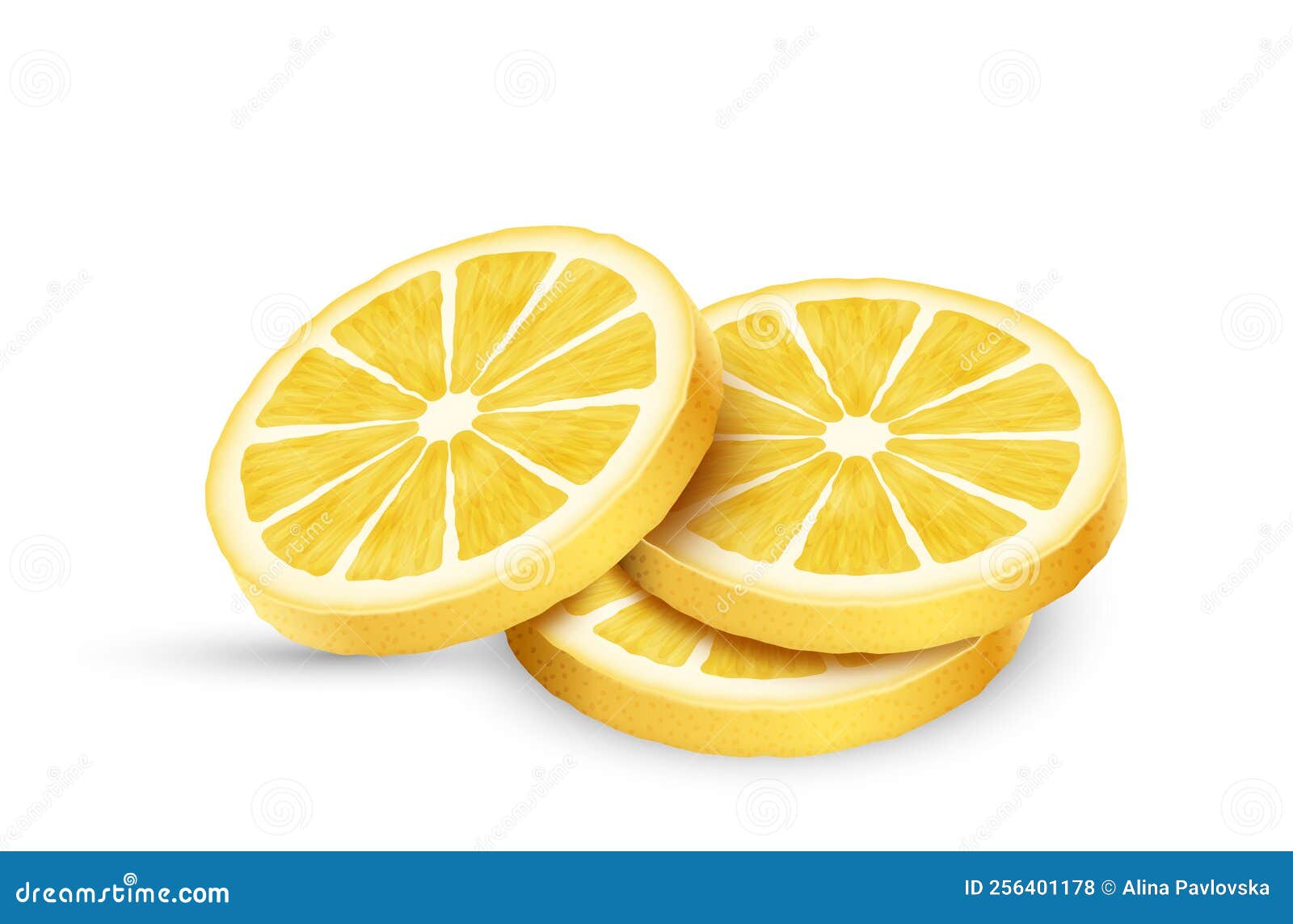 Realistic Lemon Slices Set. Sour Fresh Fruit Cut with Bright Yellow Peel.  Citrus Lemon Sliced Stock Vector - Illustration of food, icon: 256401178