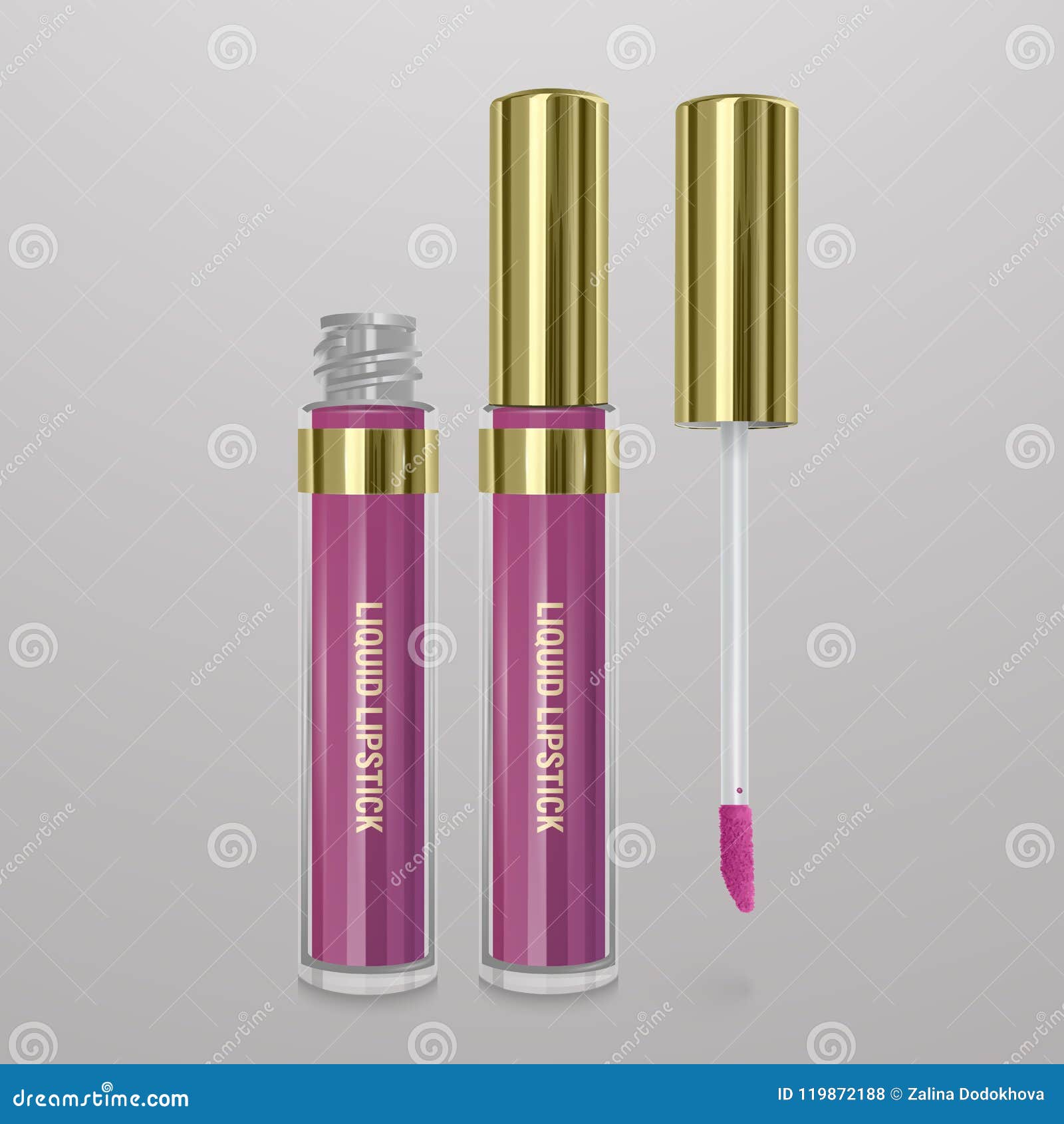 Download Realistic Light Pink Liquid Lipstick 3d Illustration Trendy Cosmetic Design For Advertisement Stock Vector Illustration Of Glossy Mockup 119872188