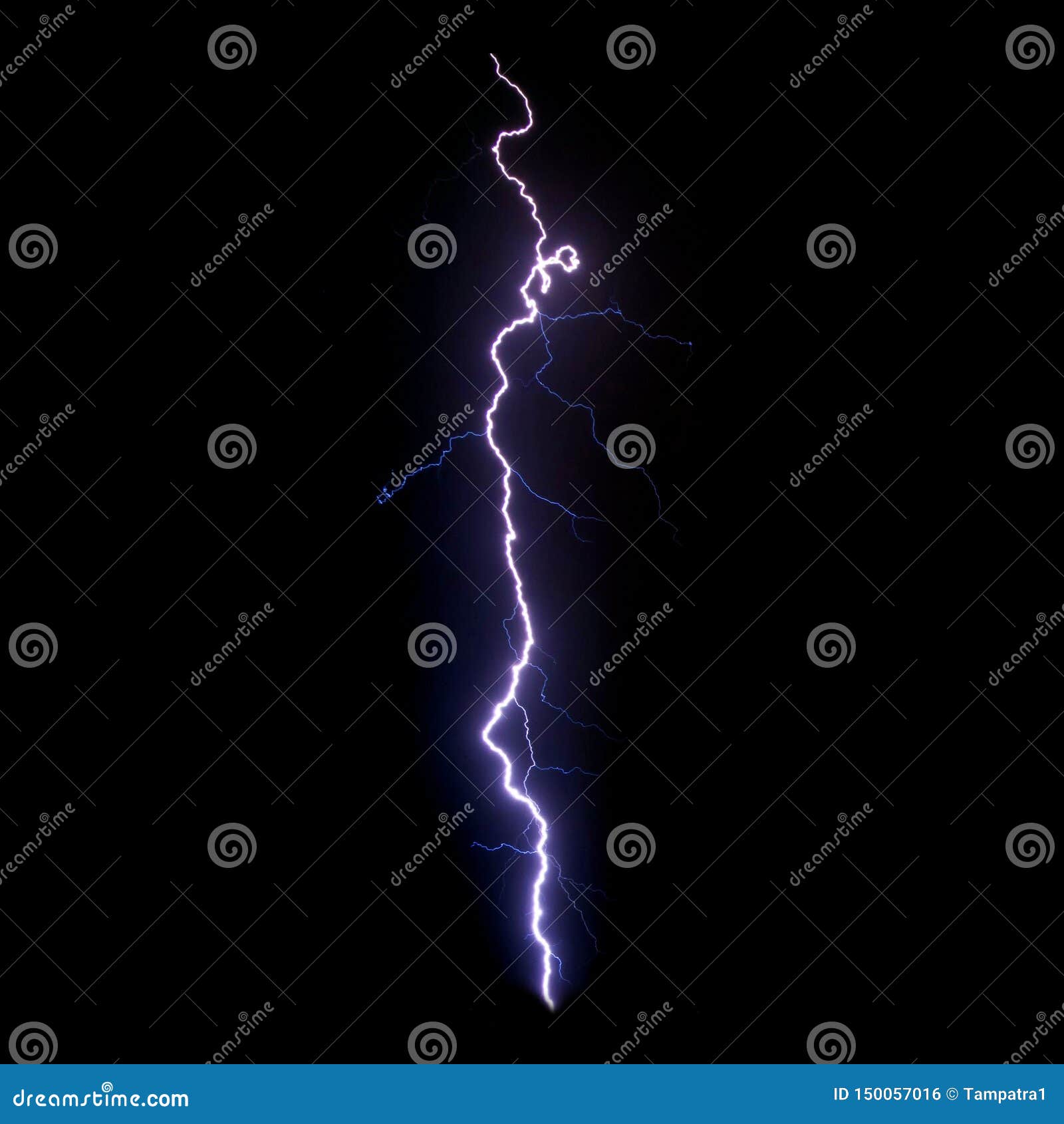 Realistic Lightning Isolated on Black Background for Design Element.  Electricity Stock Illustration - Illustration of glow, force: 150057016