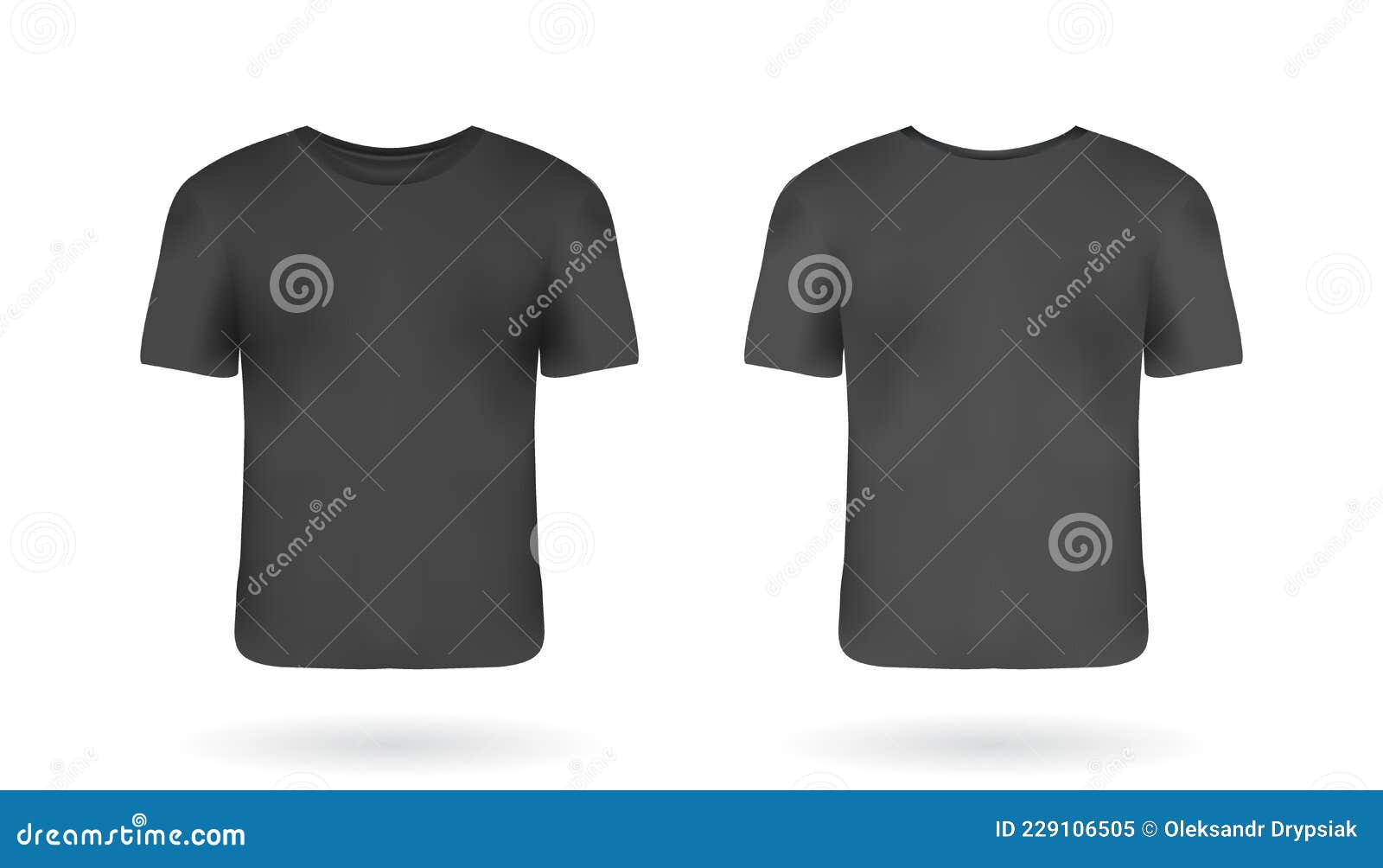 Black T-shirt Mock Up, Front and Back View, Isolated. Plain Black Shirt  Mockup. Short Sleeve Shirt Design Template Stock Photo - Image of clothing,  casual: 131766902