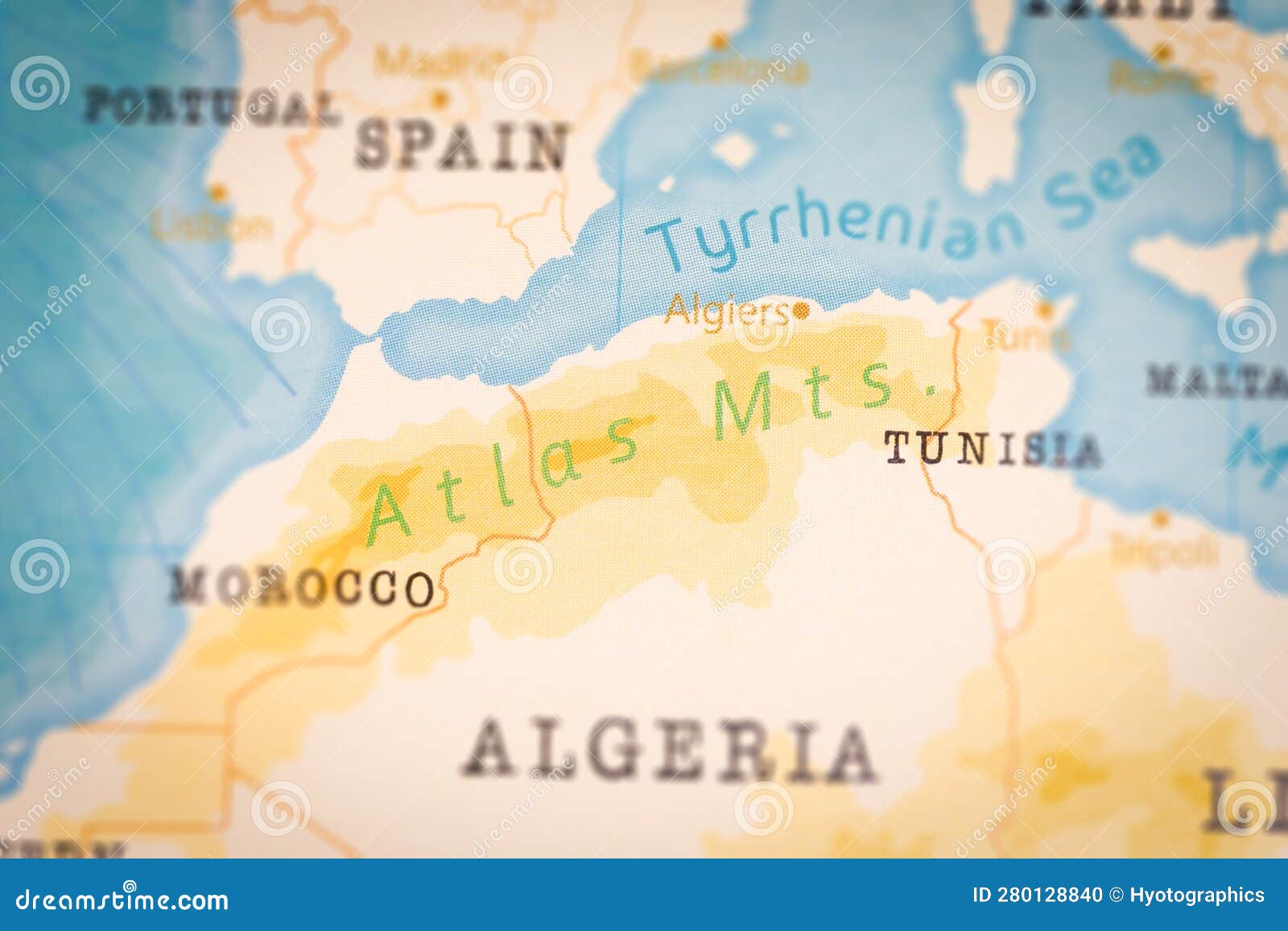Atlas Mountains On A Map 