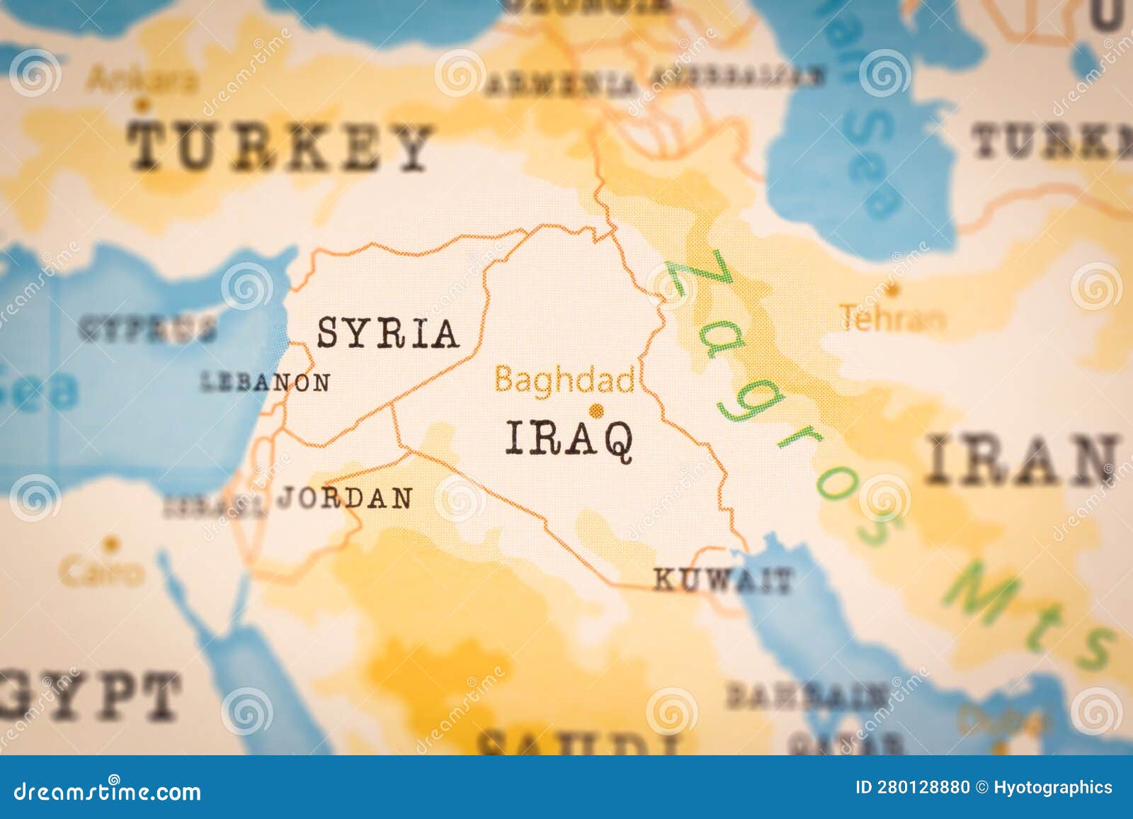 The Realistic Map of Baghdad. Stock Photo Image of politics, culture