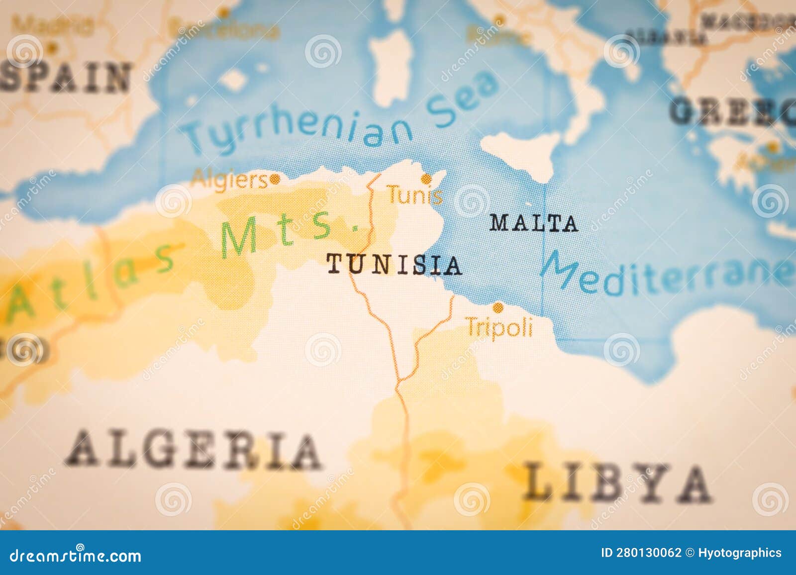 The Realistic Map Of Tunisia Stock Illustration Illustration Of Realistic Map Tunisia World 280130062