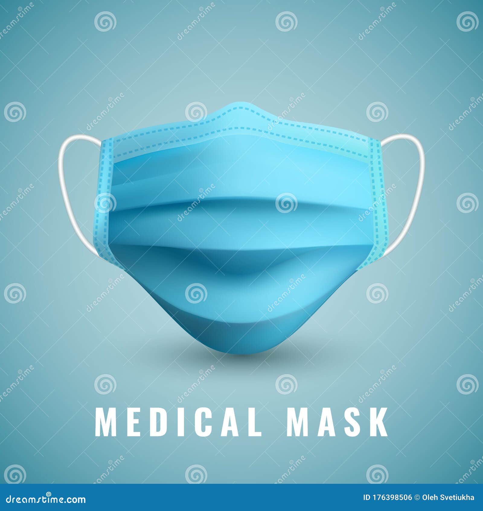 Download Realistic Medical Face Mask. Details 3d Medical Mask. Vector Illustration Stock Vector ...