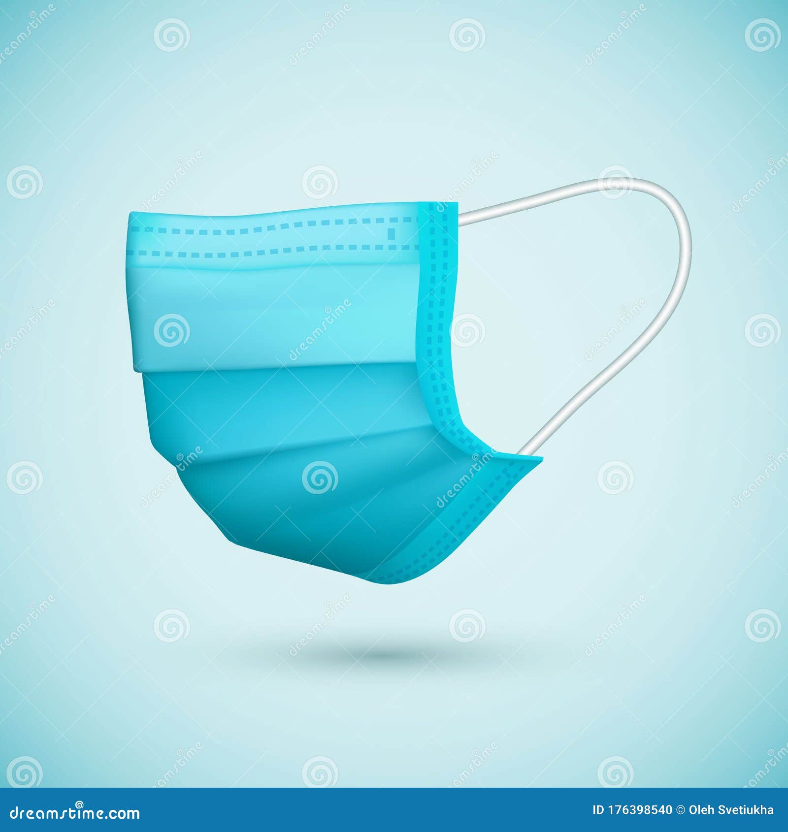 Download Realistic Medical Face Mask. Details 3d Medical Mask. Vector Illustration Stock Vector ...