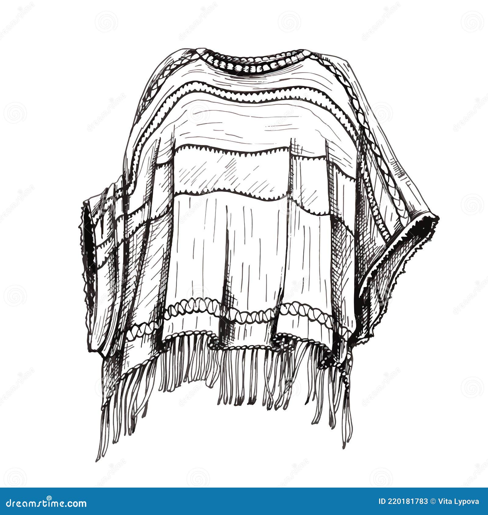 Sketch of poncho mustache and sombrero Vector illustration Stock Vector  Image  Art  Alamy