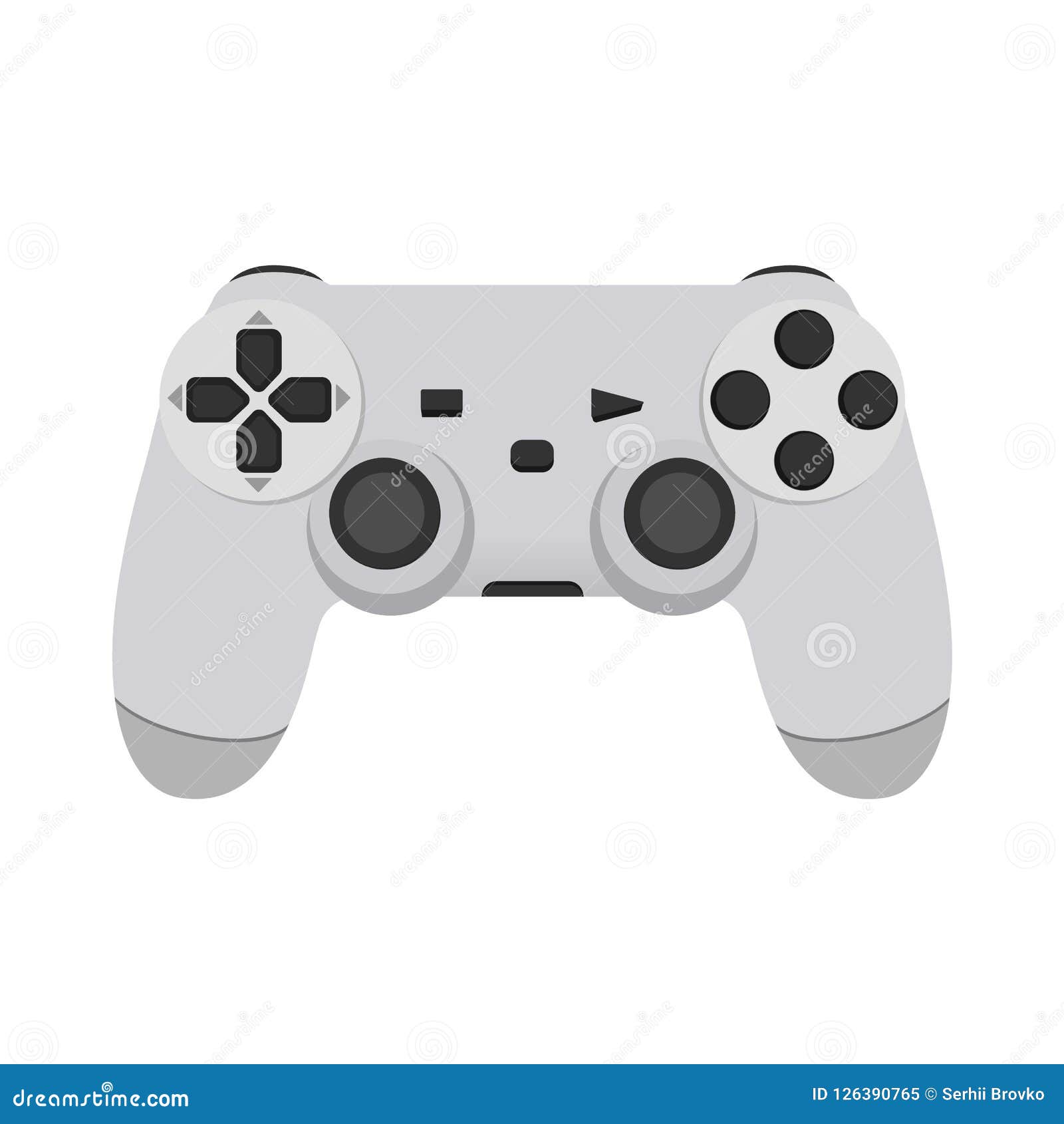 Download Realistic Mock Up Modern Game Controllers Gamepad From The Game Console Isolated On A White Background Vector Illustration Stock Vector Illustration Of Entertainment Games 126390765