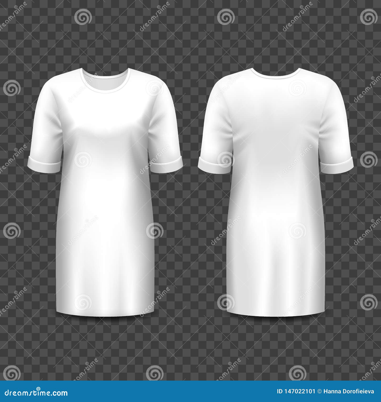 Download Realistic Mockup Of Women Dress Or Gown, Shirt Stock ...