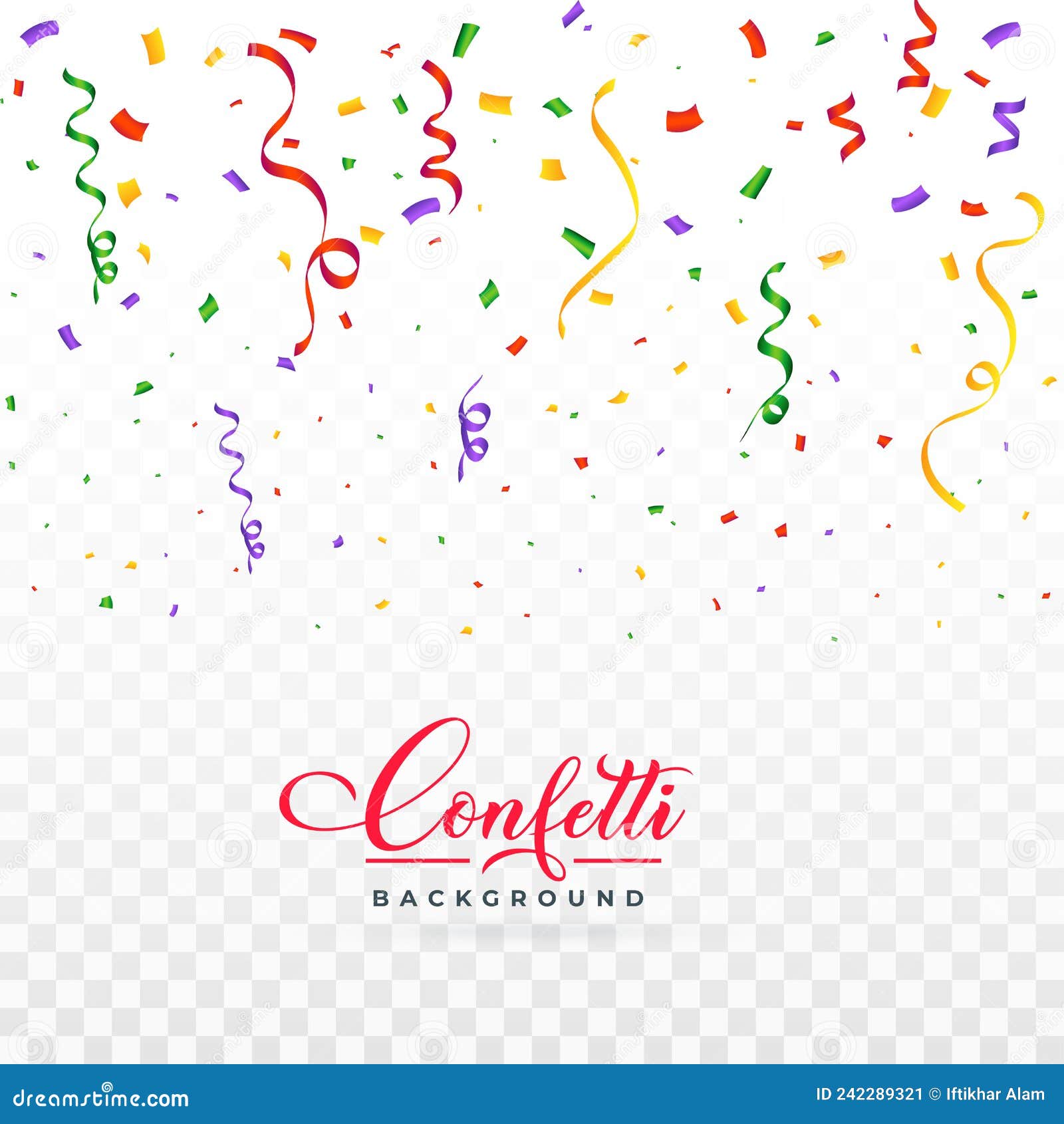 Realistic Multicolored Confetti Vector For The Festival Confetti And