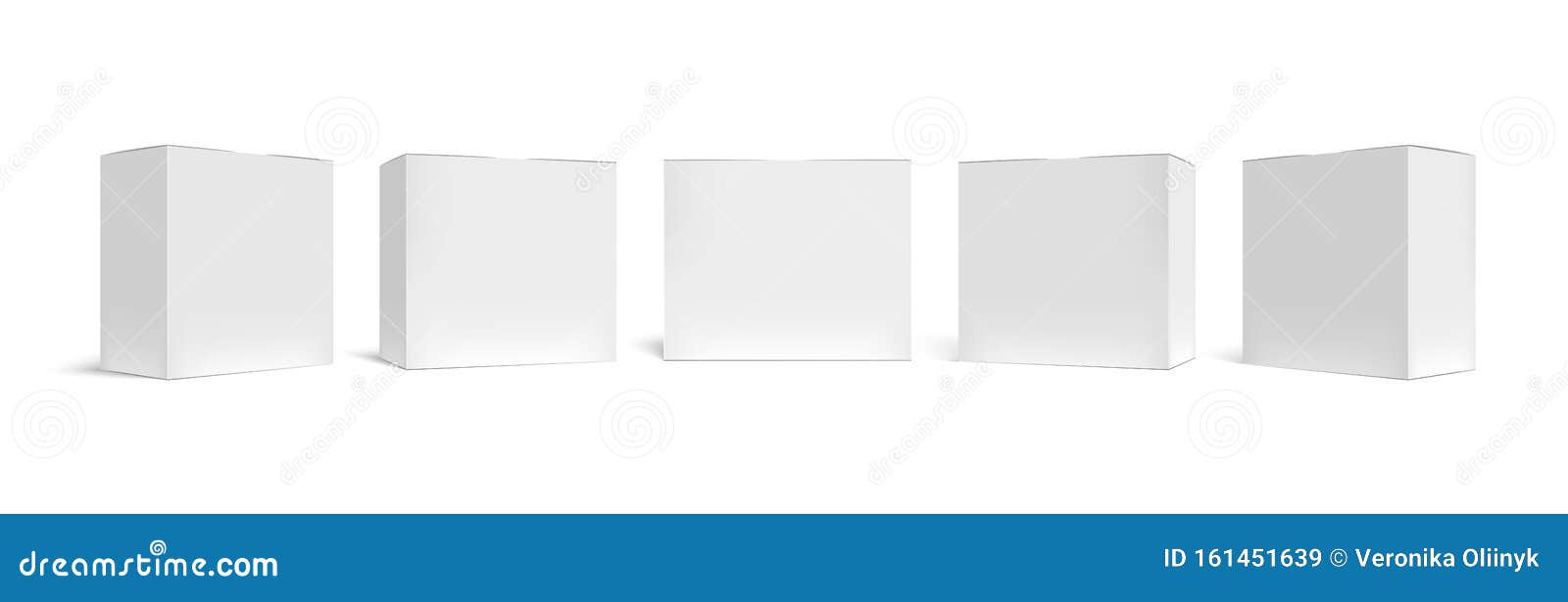 Download Realistic Packaging Box. White Cardboard Boxes Mockup ...