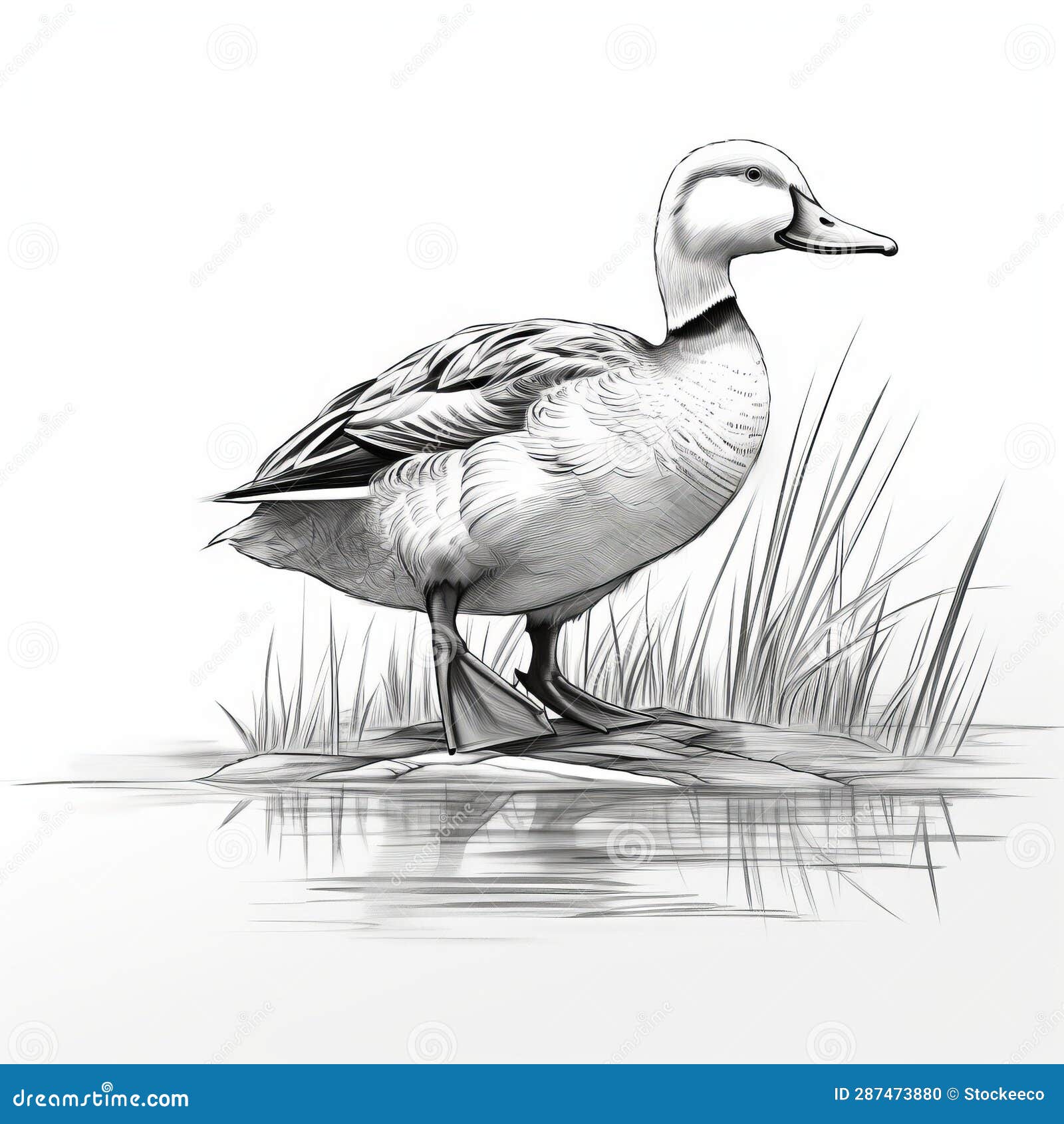 HOW TO DRAW DUCK SCENERY STEP BY STEP/HOW TO DRAW DUCK/EASYSCENERY DRAWING  OF TWO DUCK IN THE RIVER - YouTube