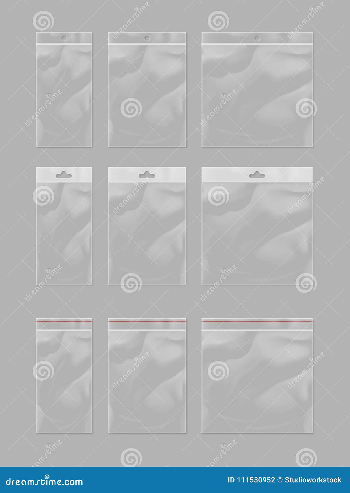 Download Realistic Plastic Pocket Bag Mock Up Set Stock ...