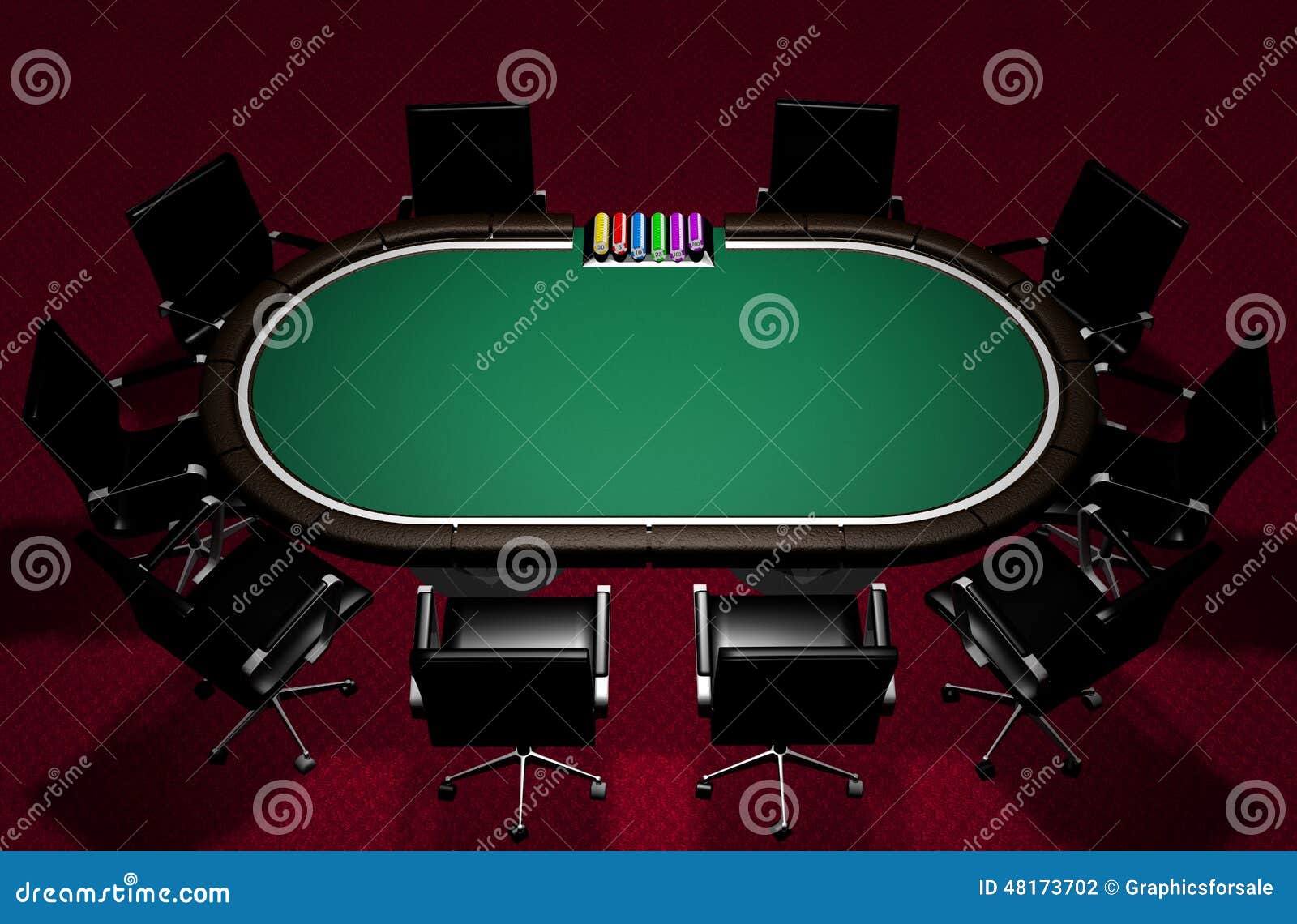 Realistic Poker Table stock illustration. Illustration of chips 48173702