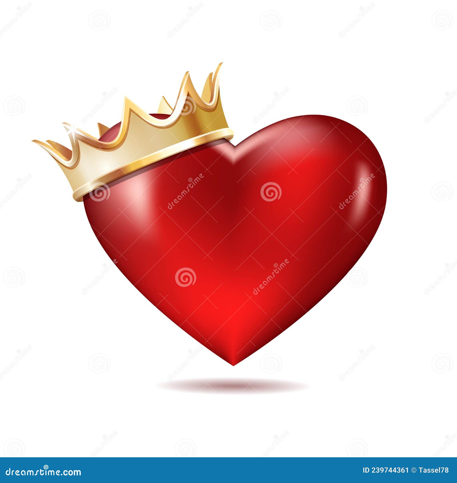 Elegant p logo with crown and love shape heart Vector Image