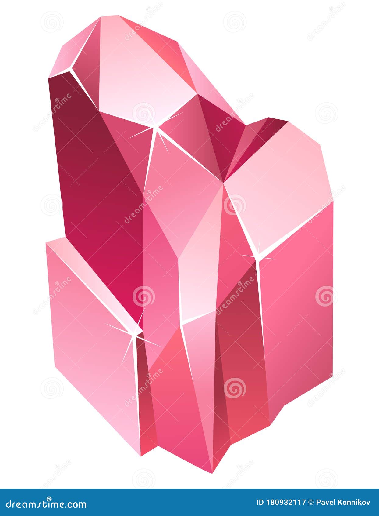 Realistic red gem. stock vector. Illustration of luxury 180932117